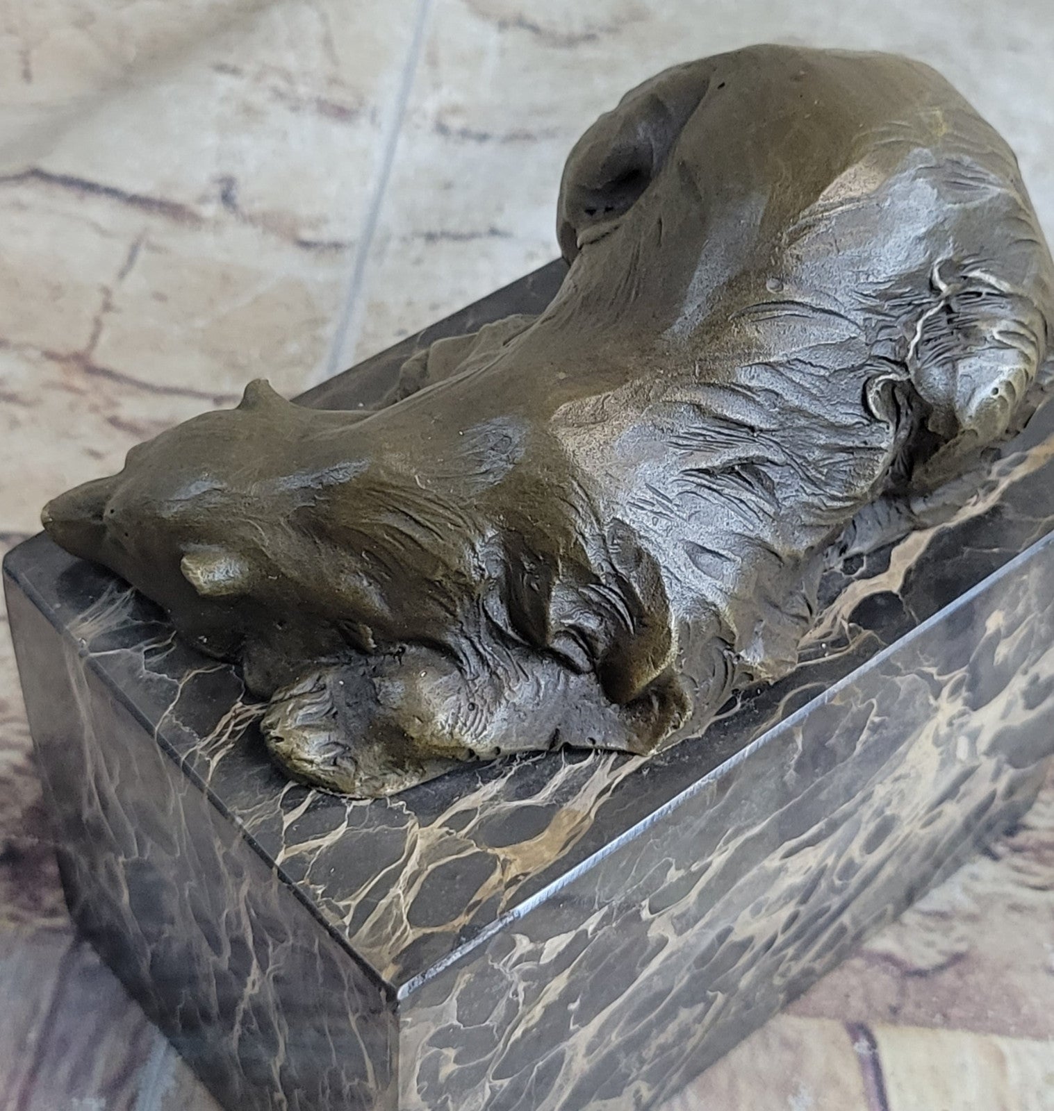 Polar Bear Bronze Sculpture Art Deco Statue Figurine Figure Deco Lostwax Art