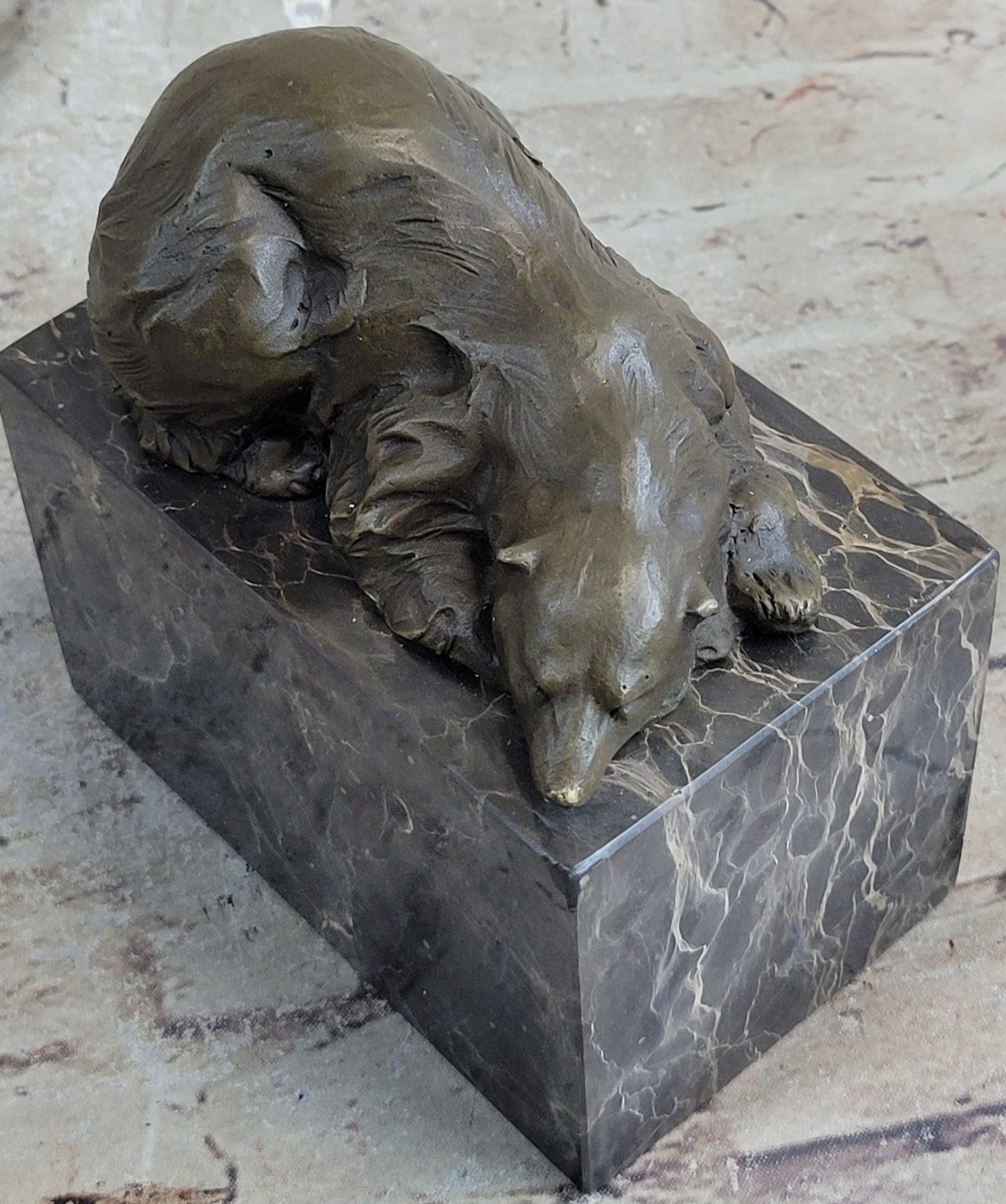 Polar Bear Bronze Sculpture Art Deco Statue Figurine Figure Deco Lostwax Art