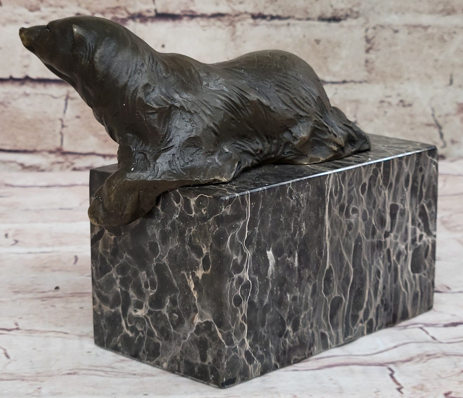 Lost Wax Method Polar Bear Bronze Sculpture Art Deco Statue Figurine Figure Sale