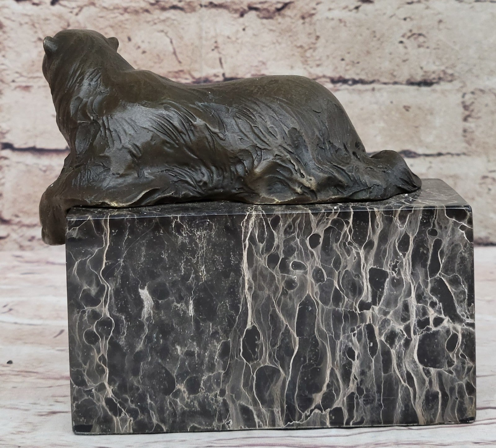Lost Wax Method Polar Bear Bronze Sculpture Art Deco Statue Figurine Figure Sale