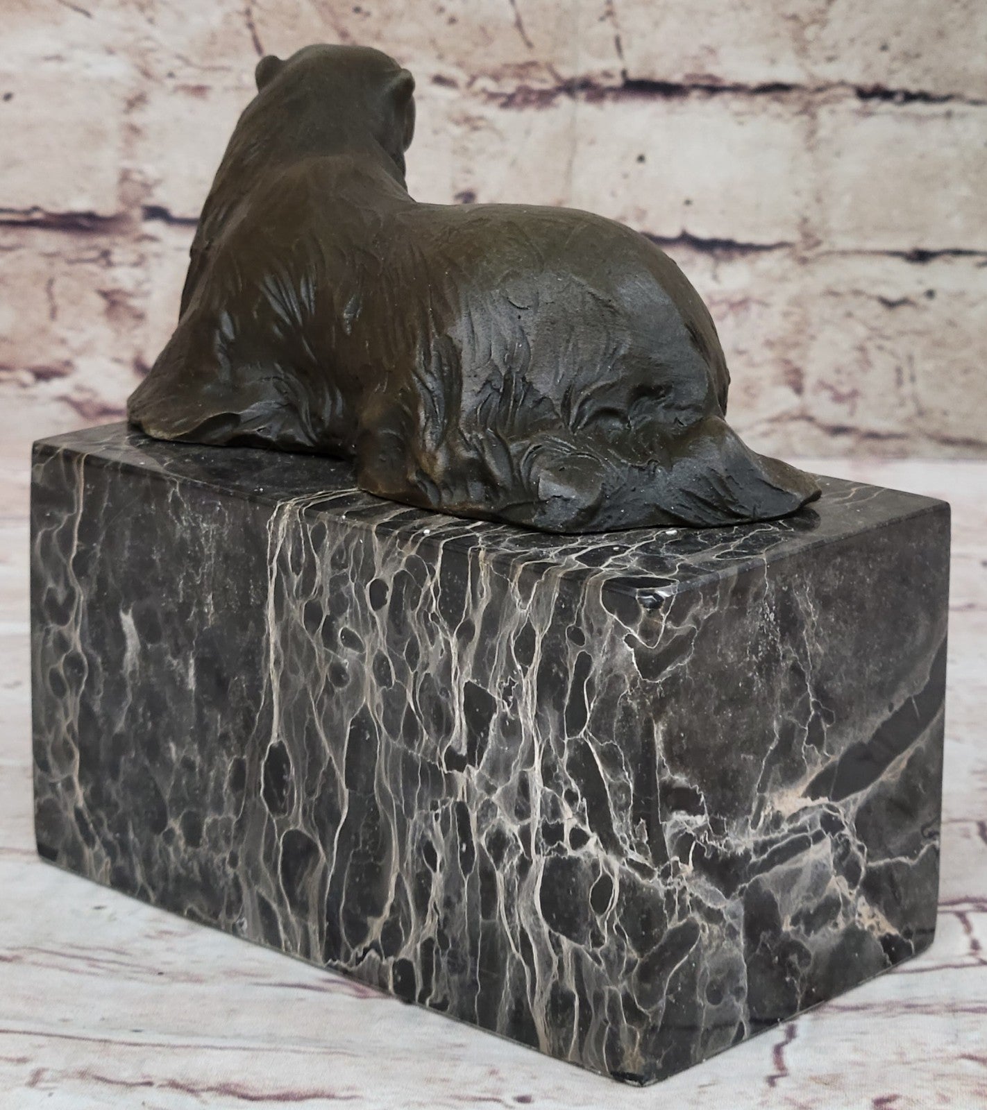 Lost Wax Method Polar Bear Bronze Sculpture Art Deco Statue Figurine Figure Sale