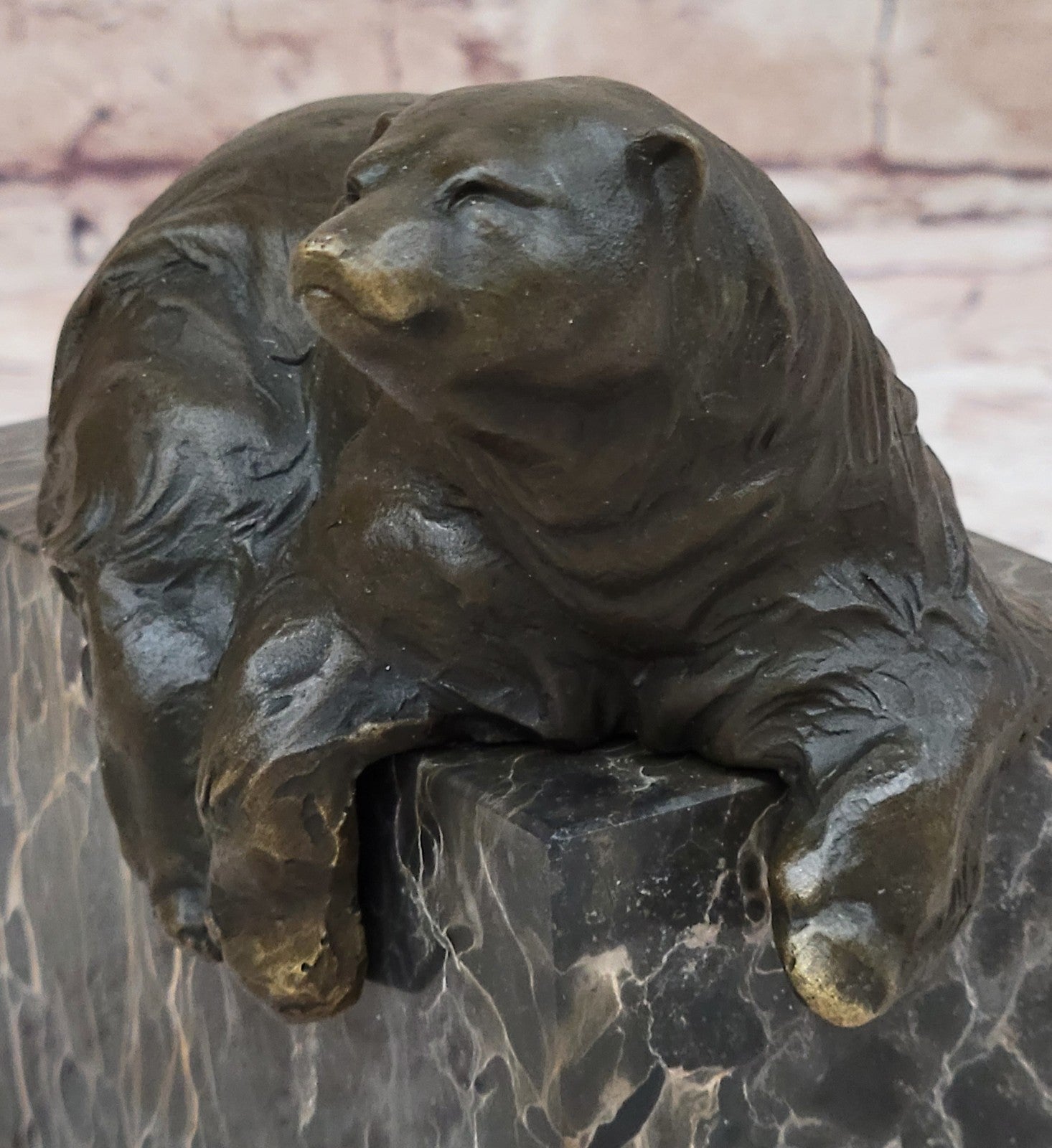 Lost Wax Method Polar Bear Bronze Sculpture Art Deco Statue Figurine Figure Sale