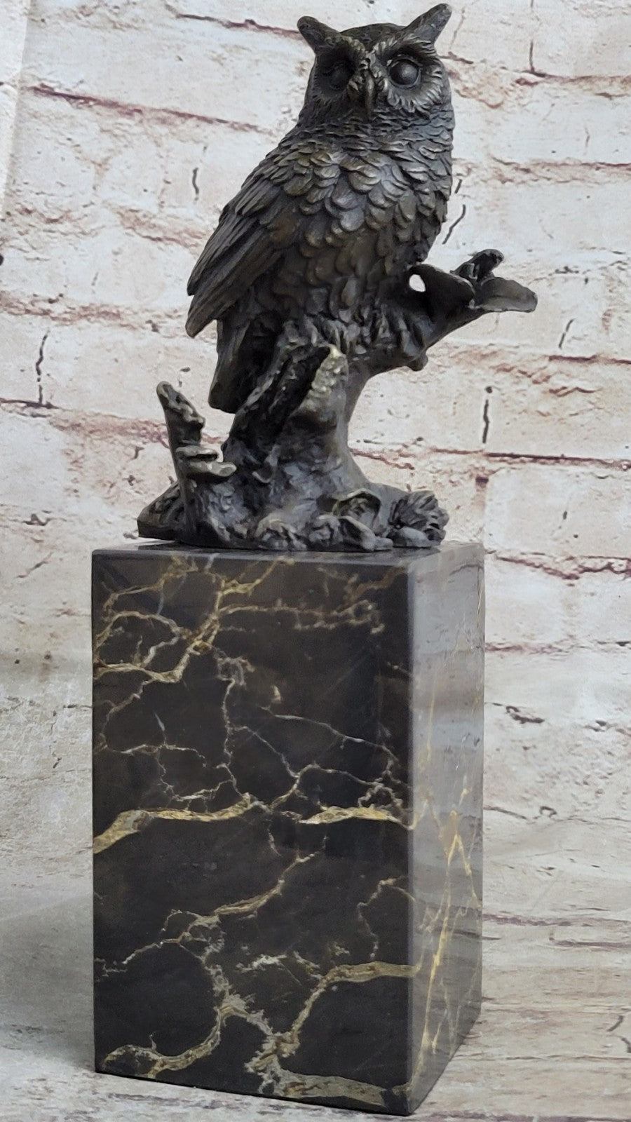 Hot Cast Indoor/Outdoor Garden Owl Bird Bronze Sculpture Statue Figurine Figure
