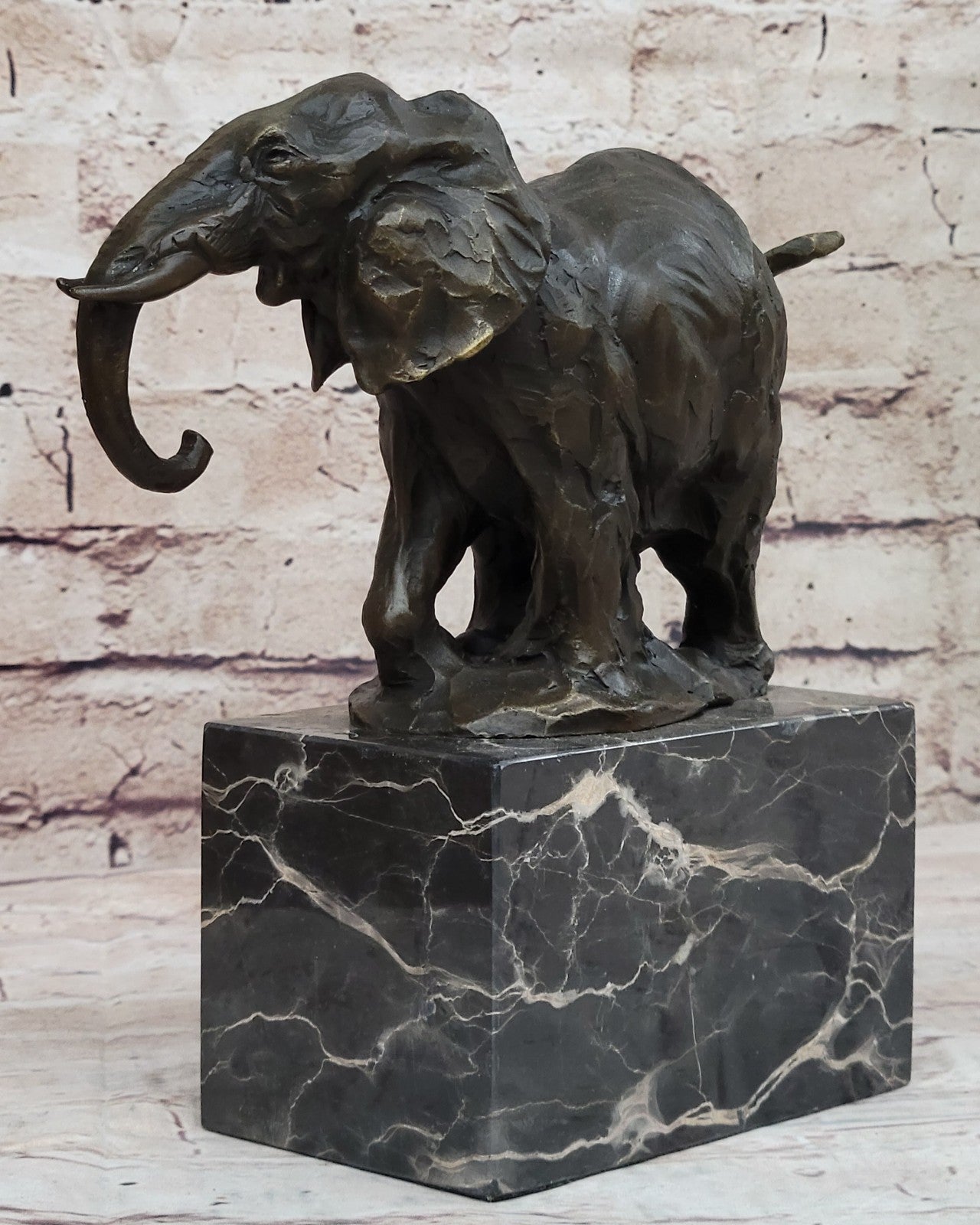 Art Deco Wildlife Elephant by Milo Bronze Hot Cast Sculpture Statue Figurine