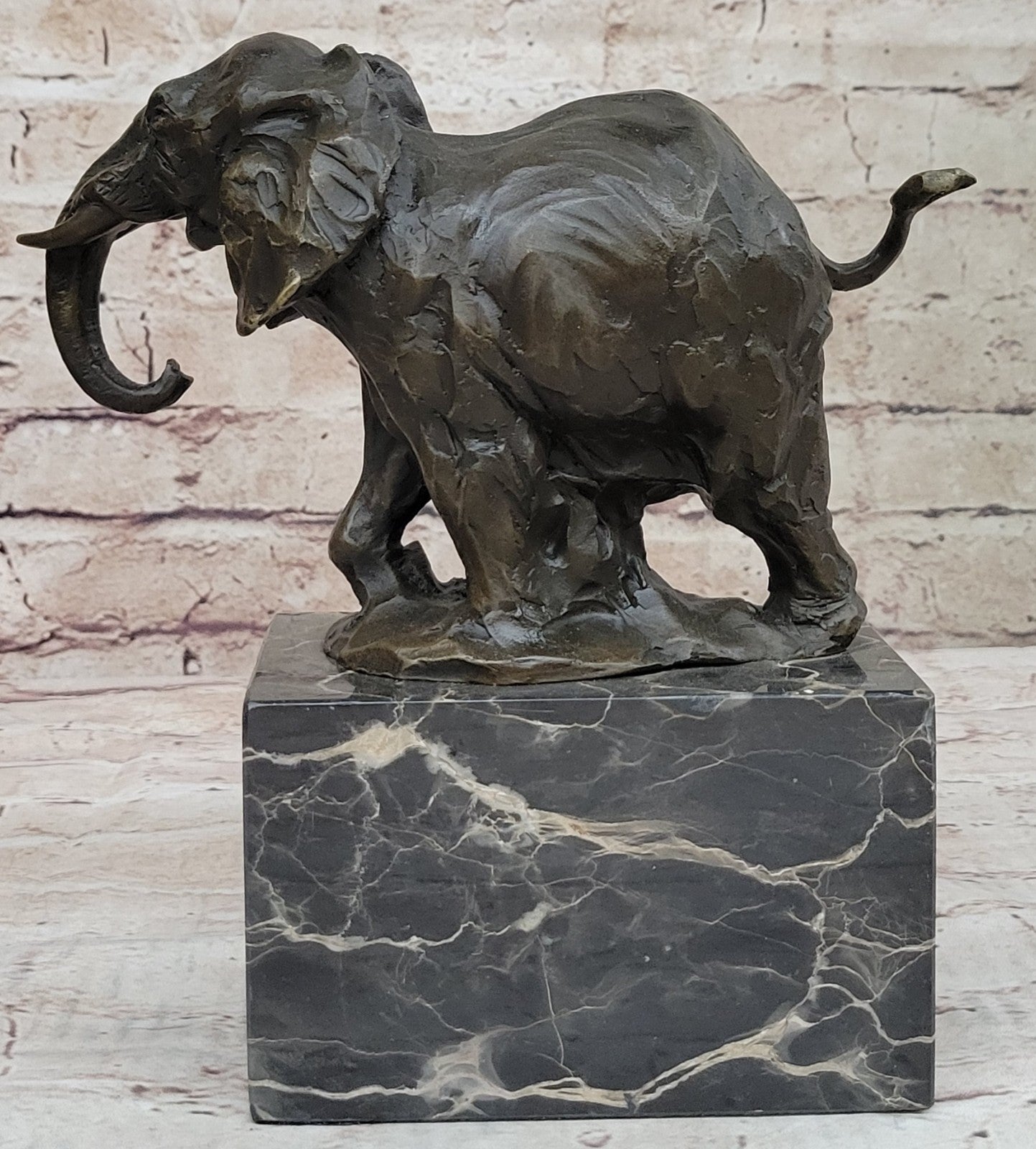 Art Deco Wildlife Elephant by Milo Bronze Hot Cast Sculpture Statue Figurine