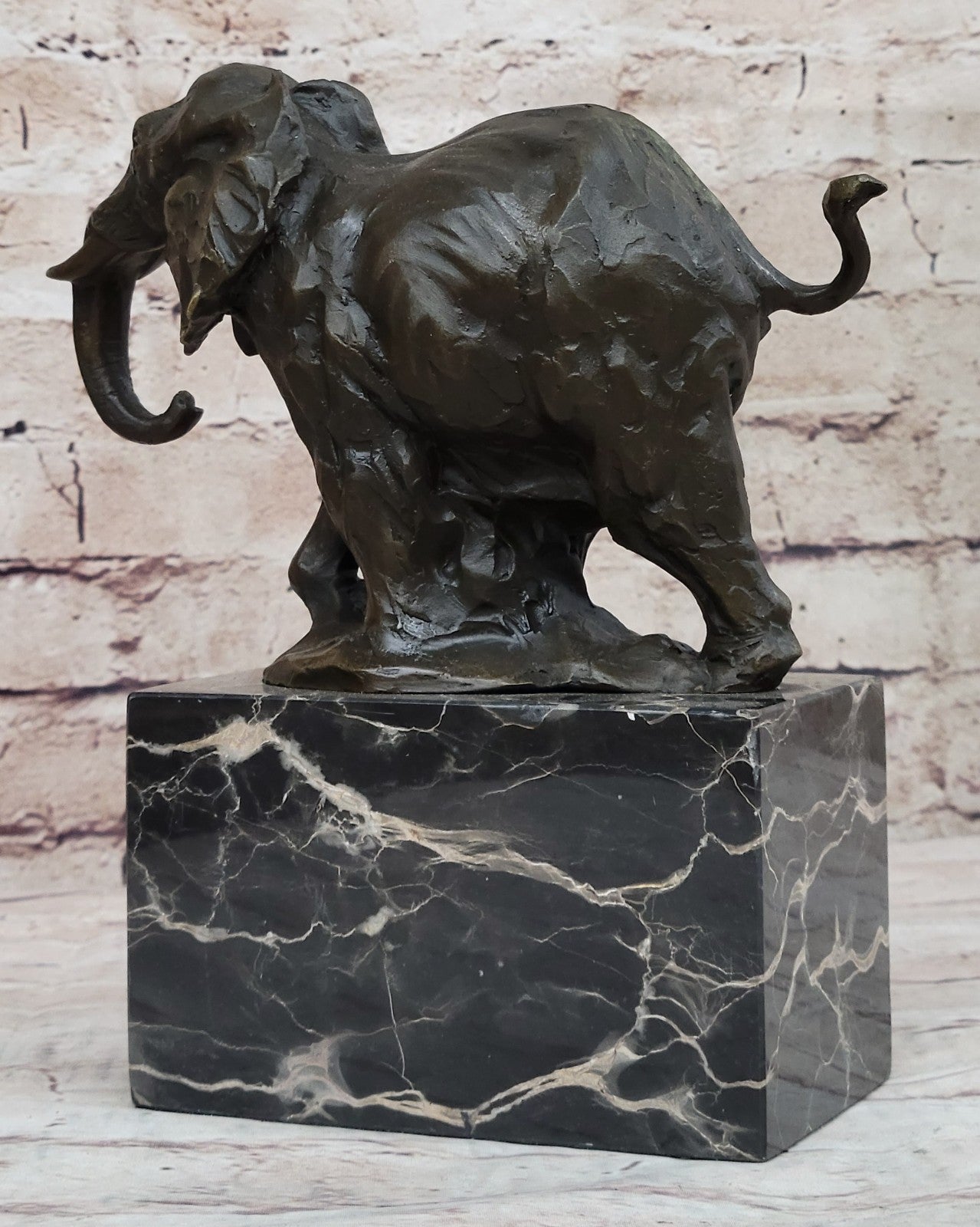 Art Deco Wildlife Elephant by Milo Bronze Hot Cast Sculpture Statue Figurine