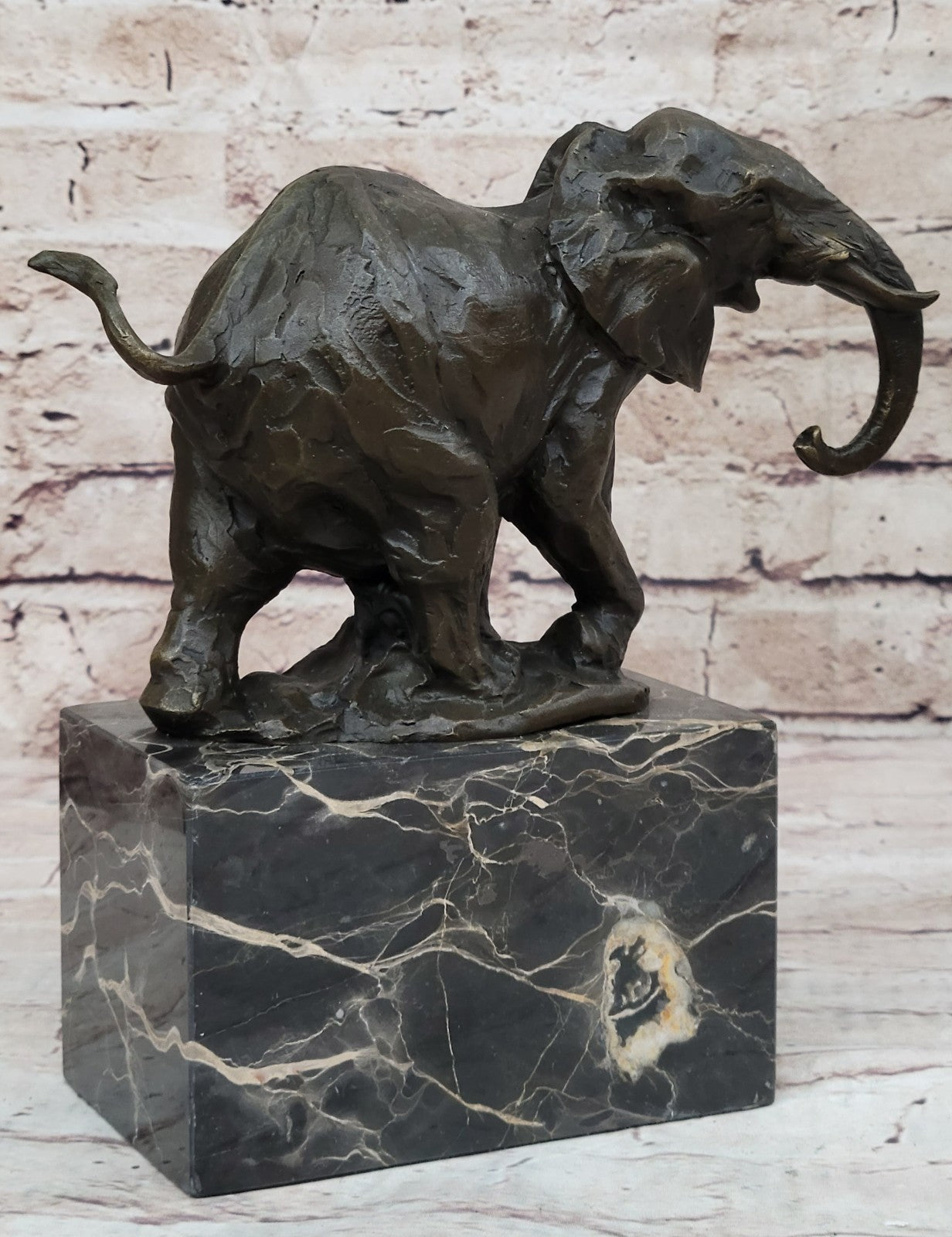 Art Deco Wildlife Elephant by Milo Bronze Hot Cast Sculpture Statue Figurine
