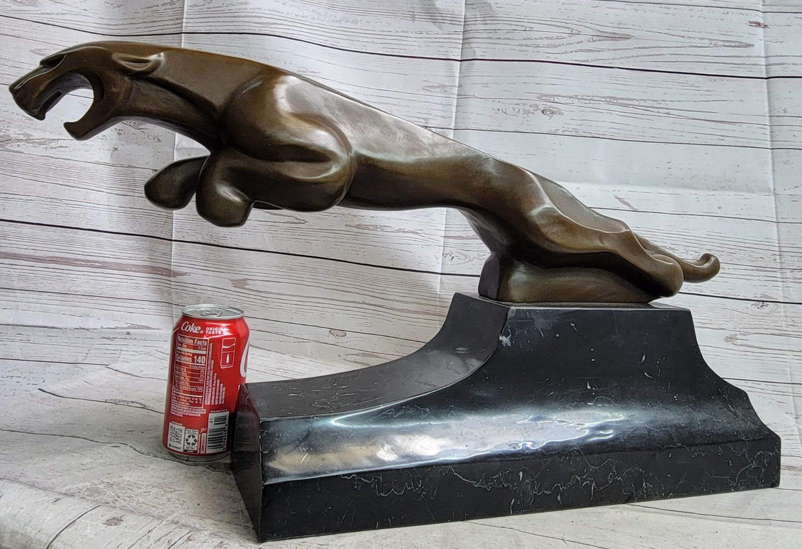 Hot Cast Bronze Statue: Handcrafted Jaguar Panther Collectible Artwork Art