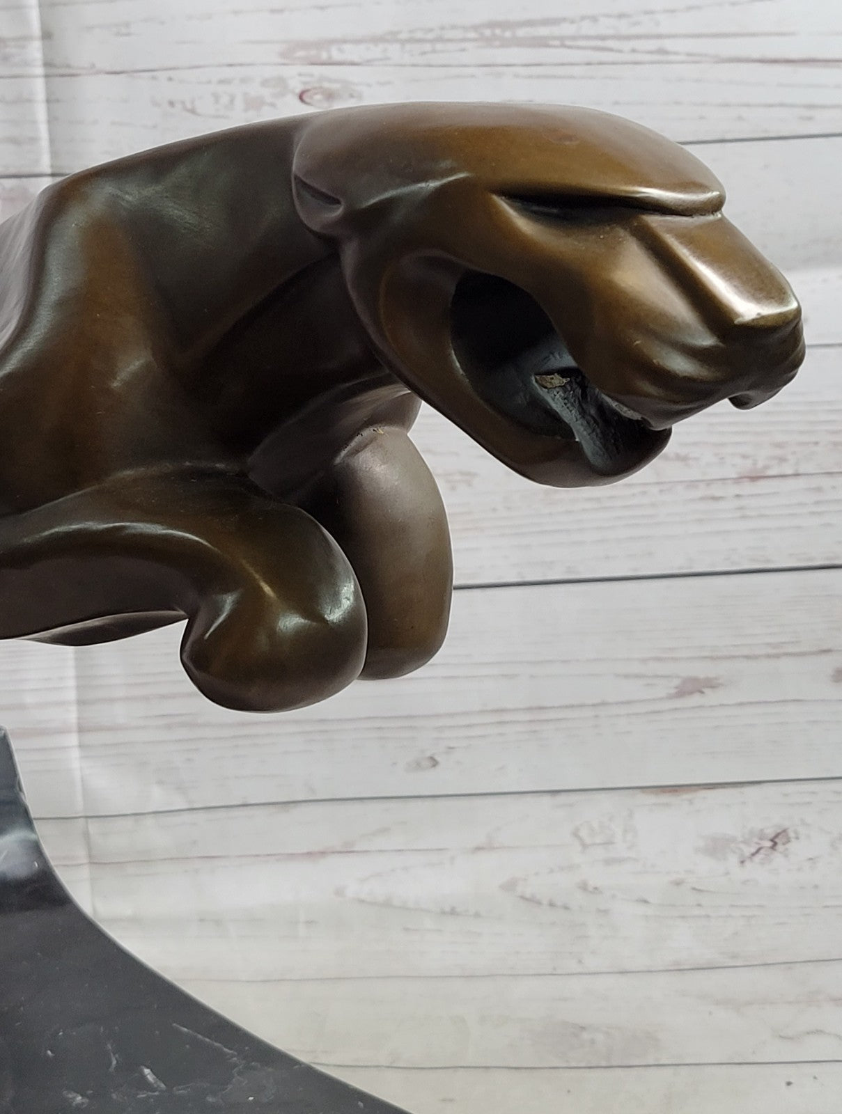 Hot Cast Bronze Statue: Handcrafted Jaguar Panther Collectible Artwork Art