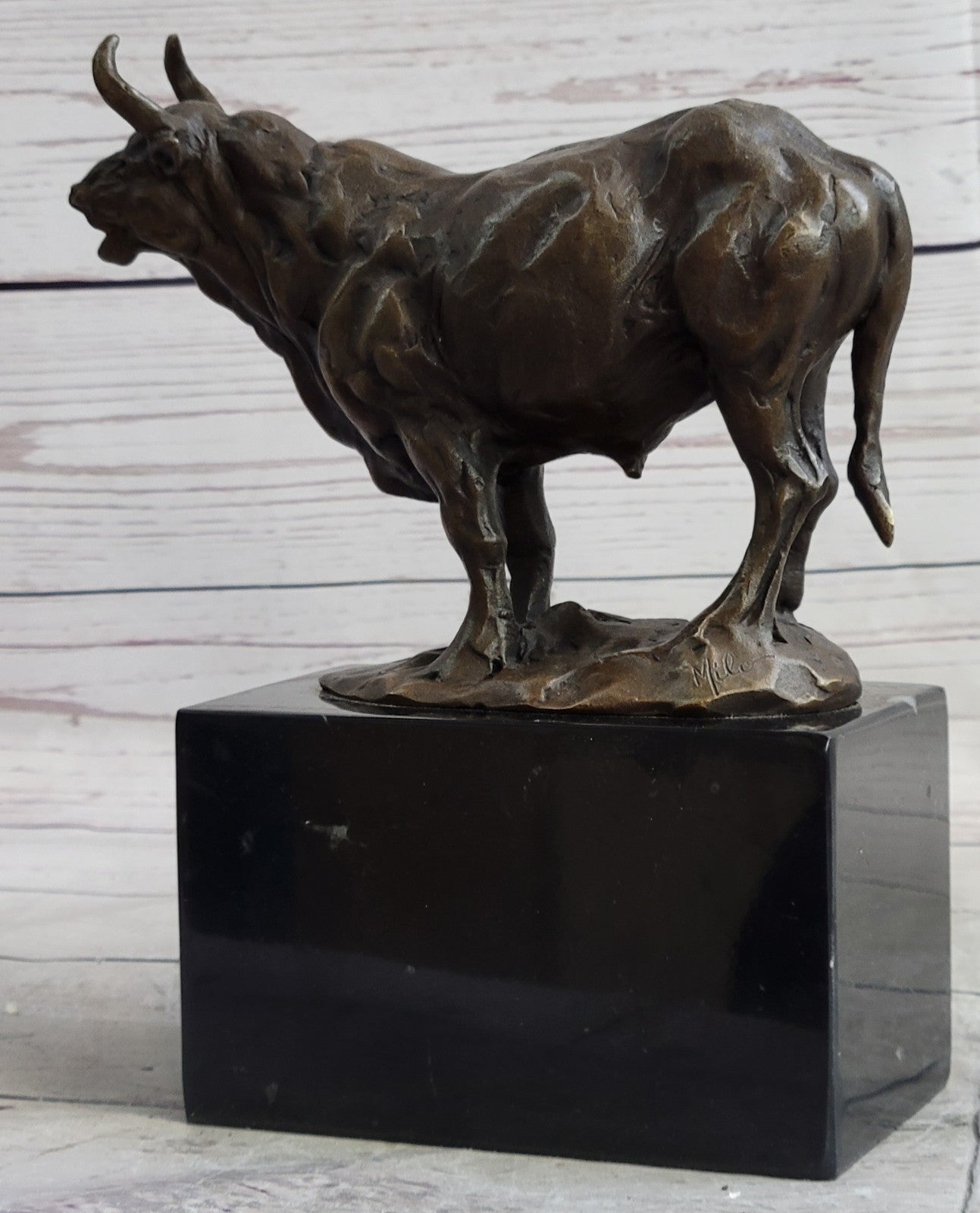 Handcrafted bronze sculpture SALE Deco Buffalo Water Dwarf Anoa Mountain Real