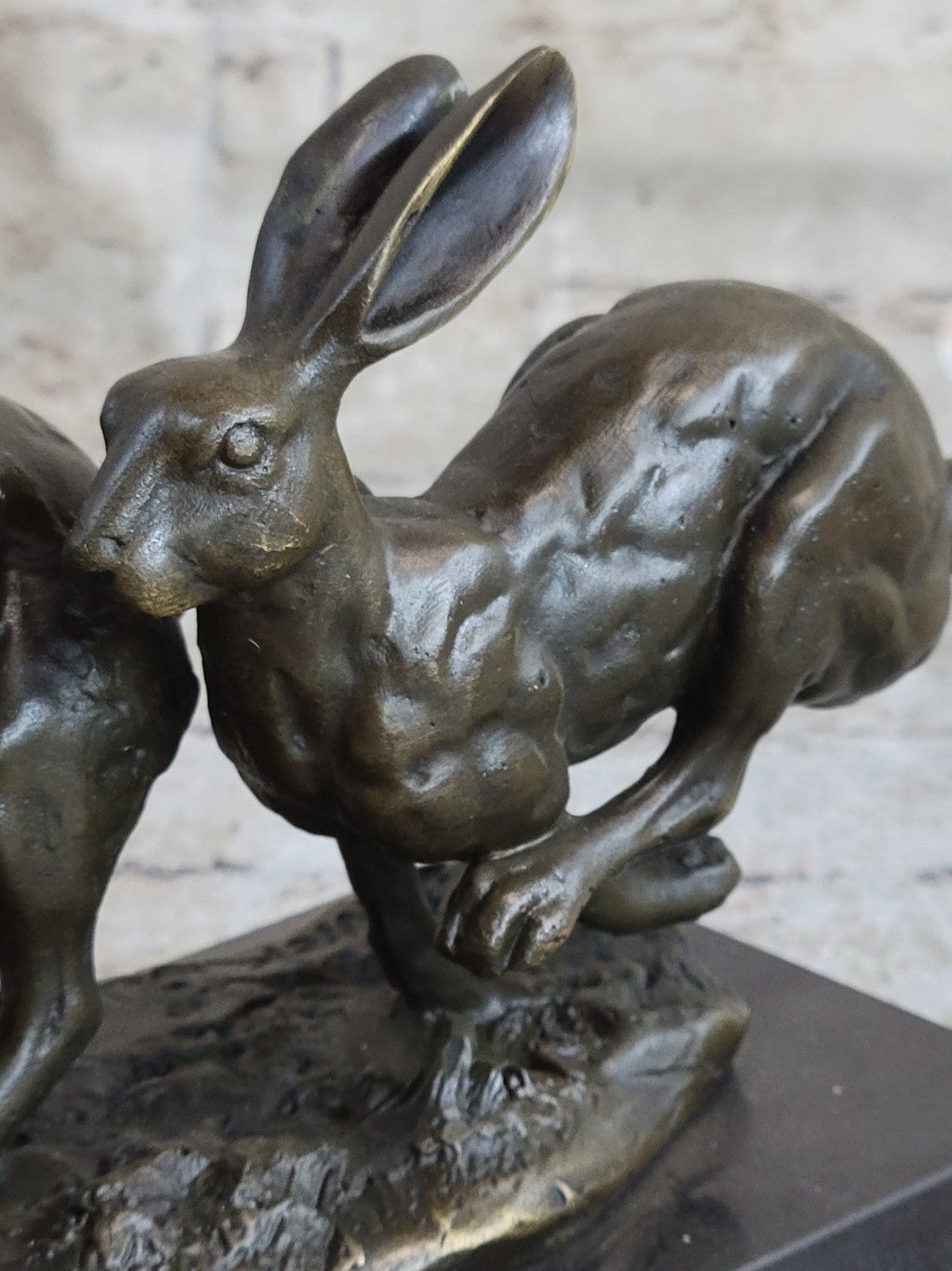Vienna Bronze Museum Quality Bunny Rabbits Bronze Sculpture Statue Gift Figurine