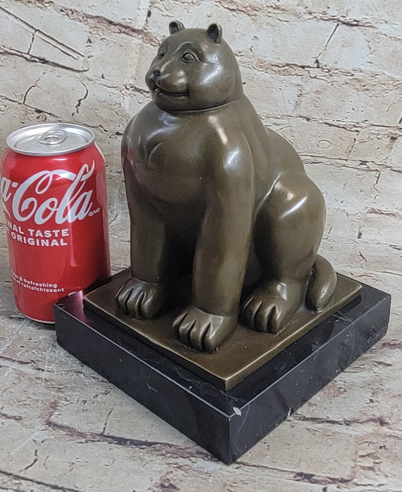 Handcrafted Detailed  Hot Cast Cat by Botero Bronze Sculpture Statue Figure Sale