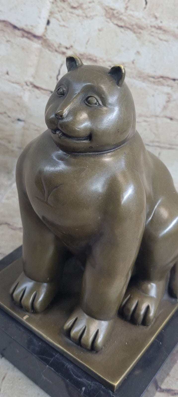 Handcrafted Detailed  Hot Cast Cat by Botero Bronze Sculpture Statue Figure Sale