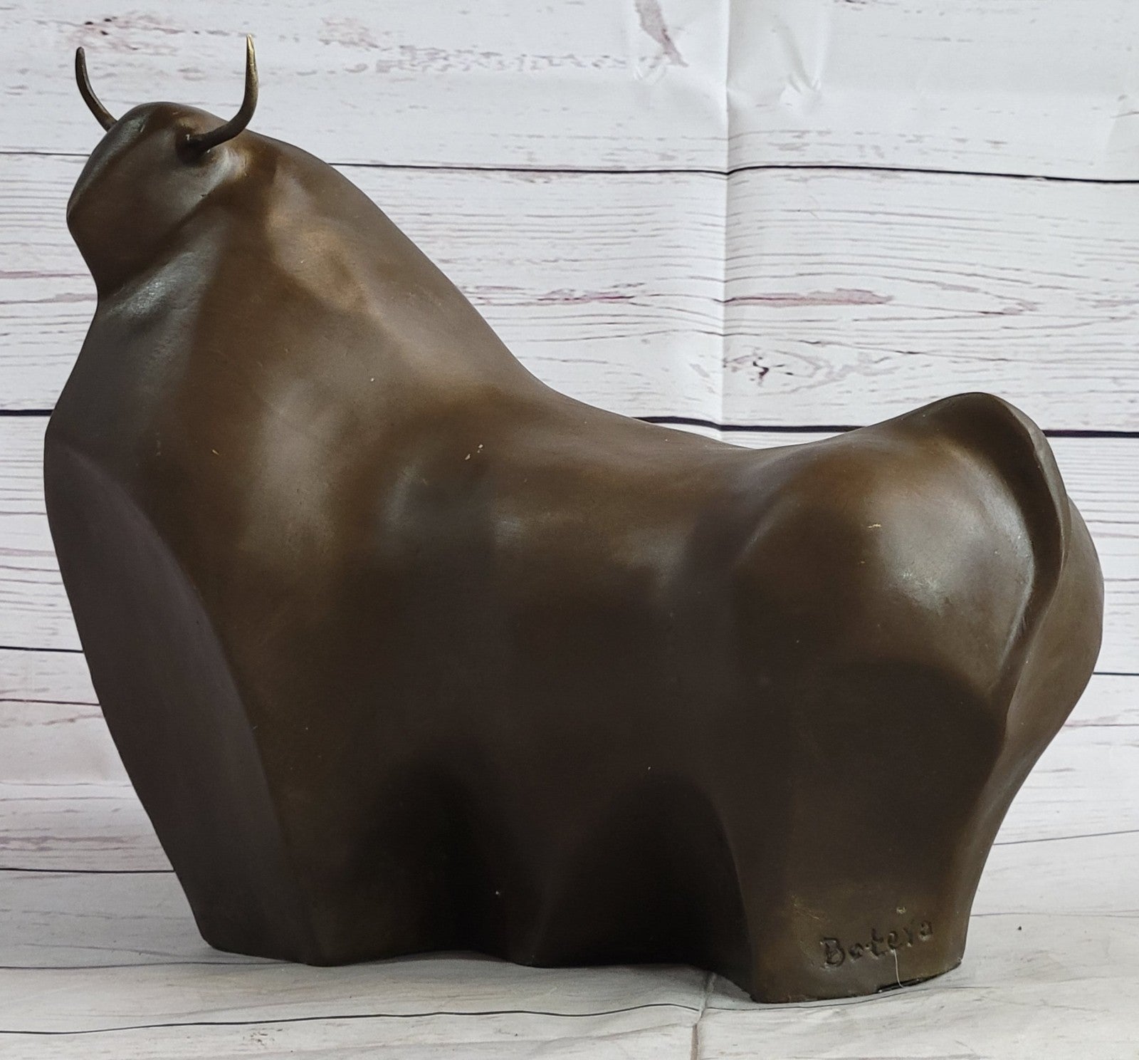 Handcrafted Hot Cast Botero Bull Bronze Masterpiece Museum Quality Work
