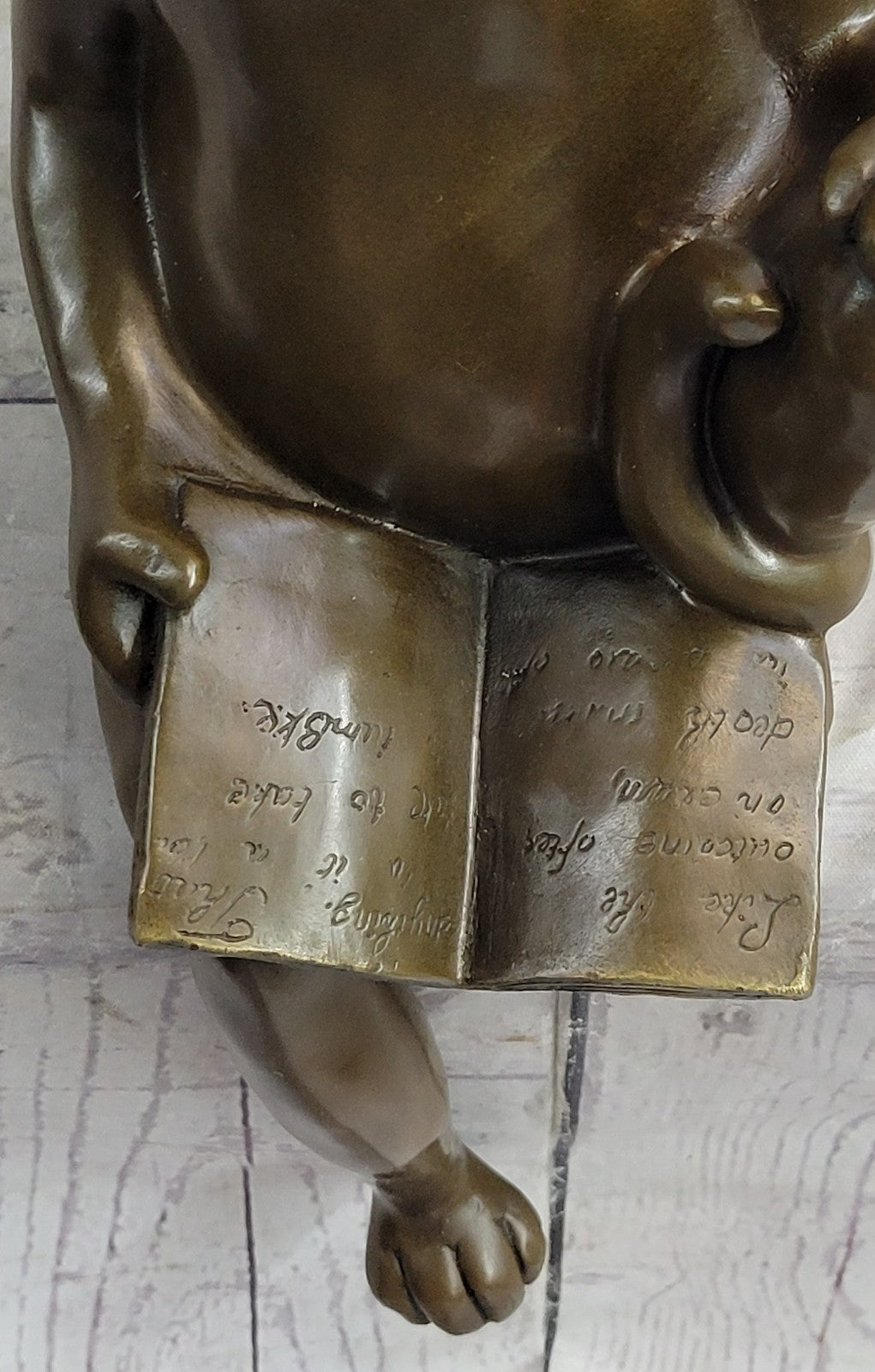 CAT Figurine STATUE Reading GLASSES 100% Bronze Indoor OUTDOOR Gift Hotcast