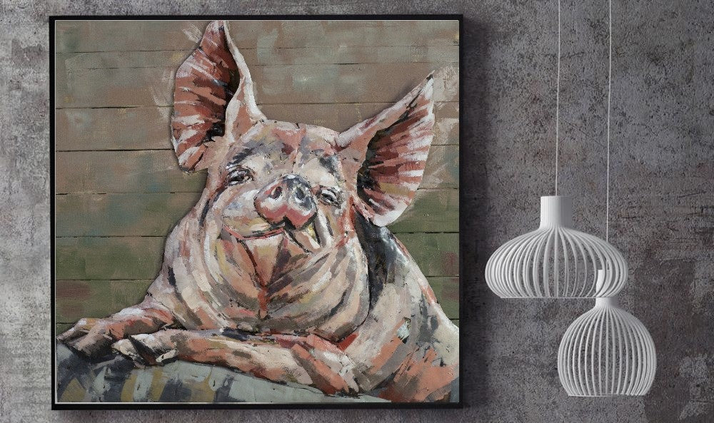 Fashion 3d art oil painting modern steel painting decorative wall art hanging home