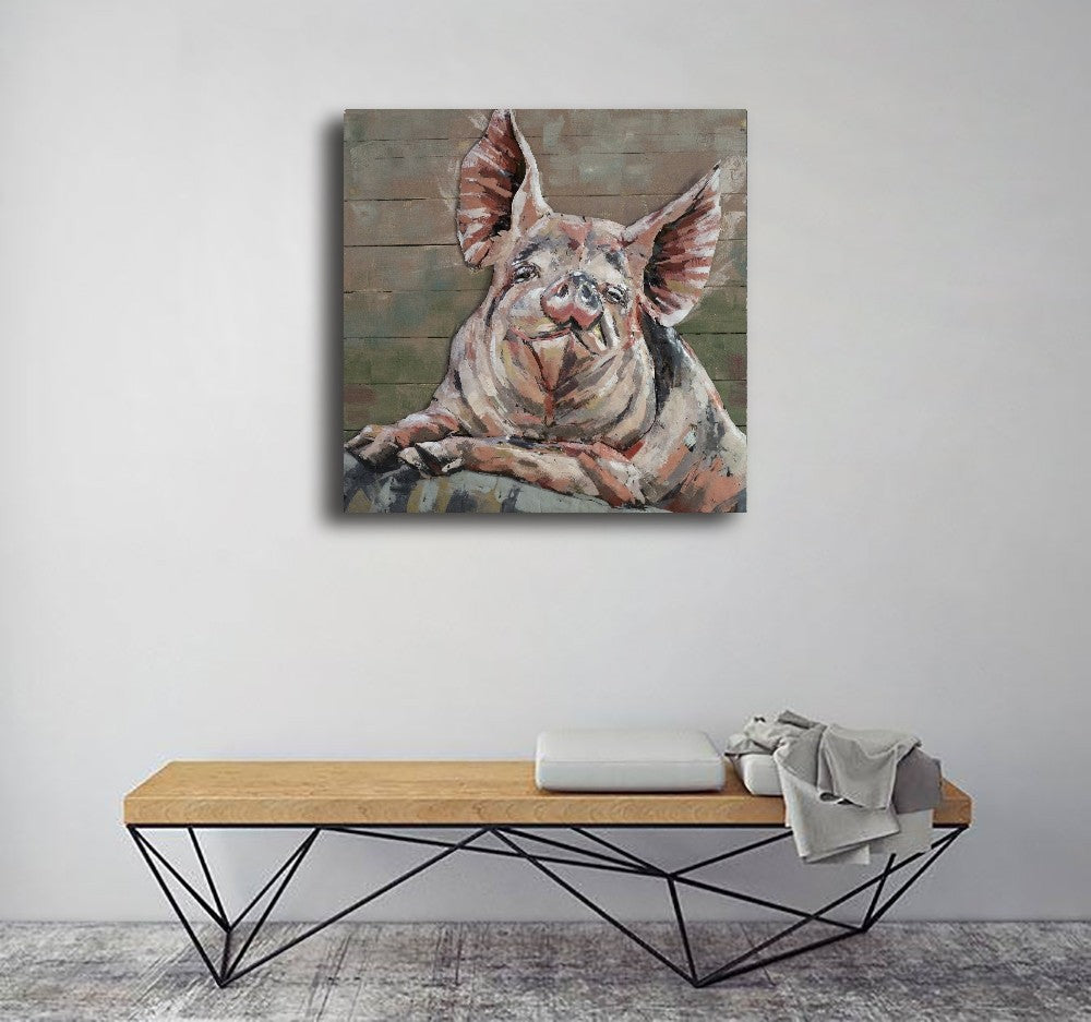 Fashion 3d art oil painting modern steel painting decorative wall art hanging home