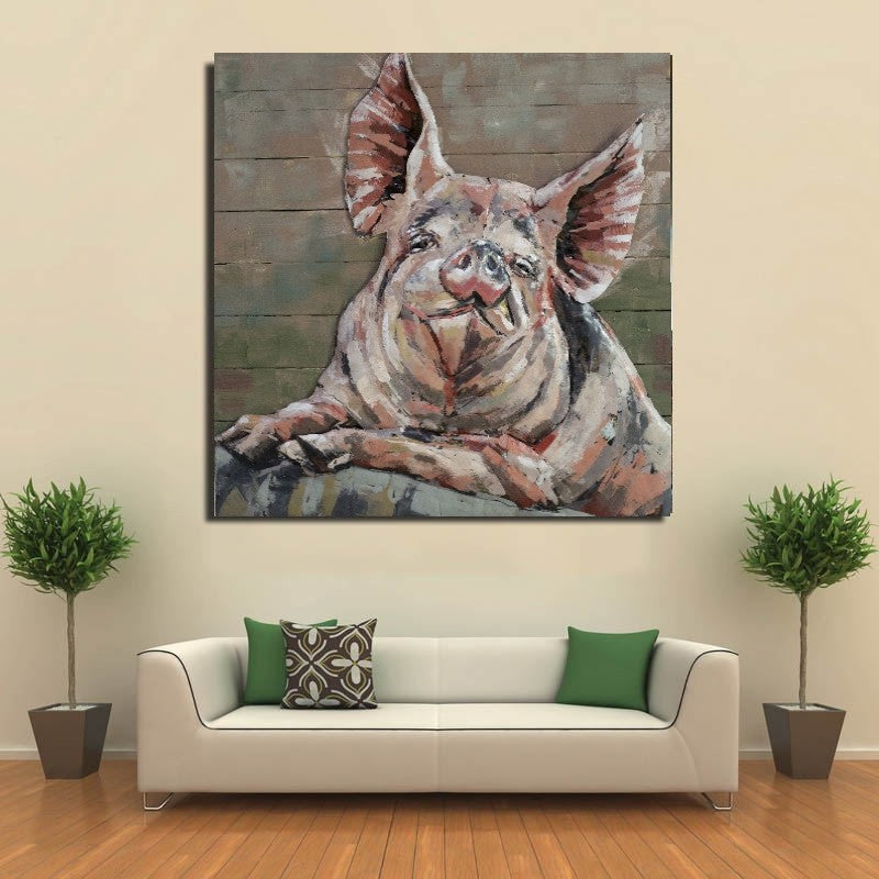 Fashion 3d art oil painting modern steel painting decorative wall art hanging home