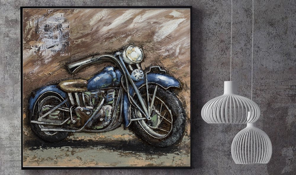 Amazing 3d motorcycle metal wall artwork Harley Davidson wall decor painting