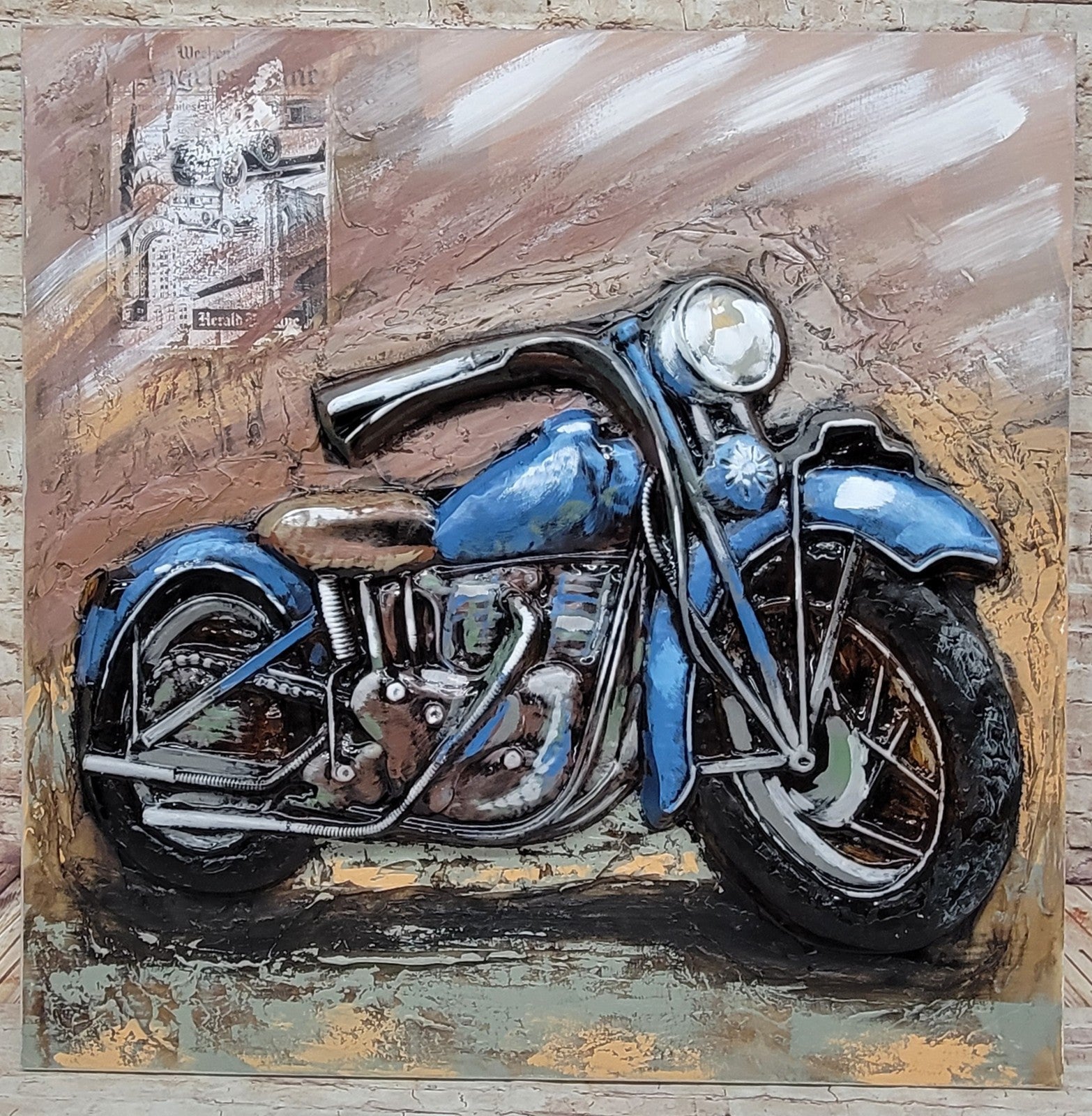 Amazing 3d motorcycle metal wall artwork Harley Davidson wall decor painting