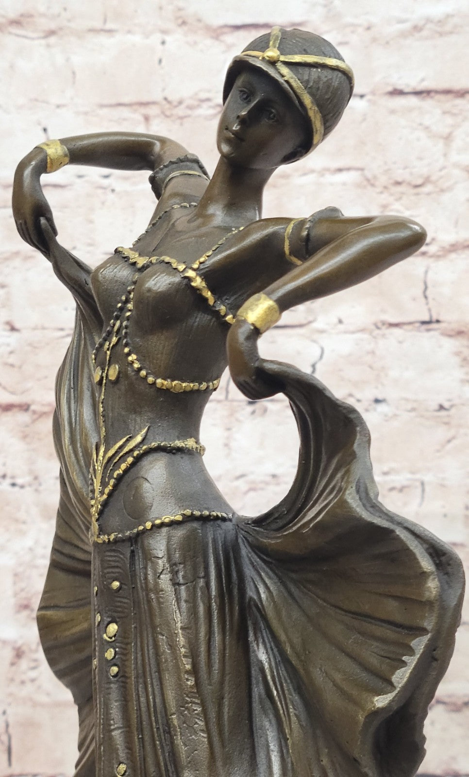 Handcrafted Bronze Art Deco Statue | Striking Home Decor Accent | Chiparus Sculpture