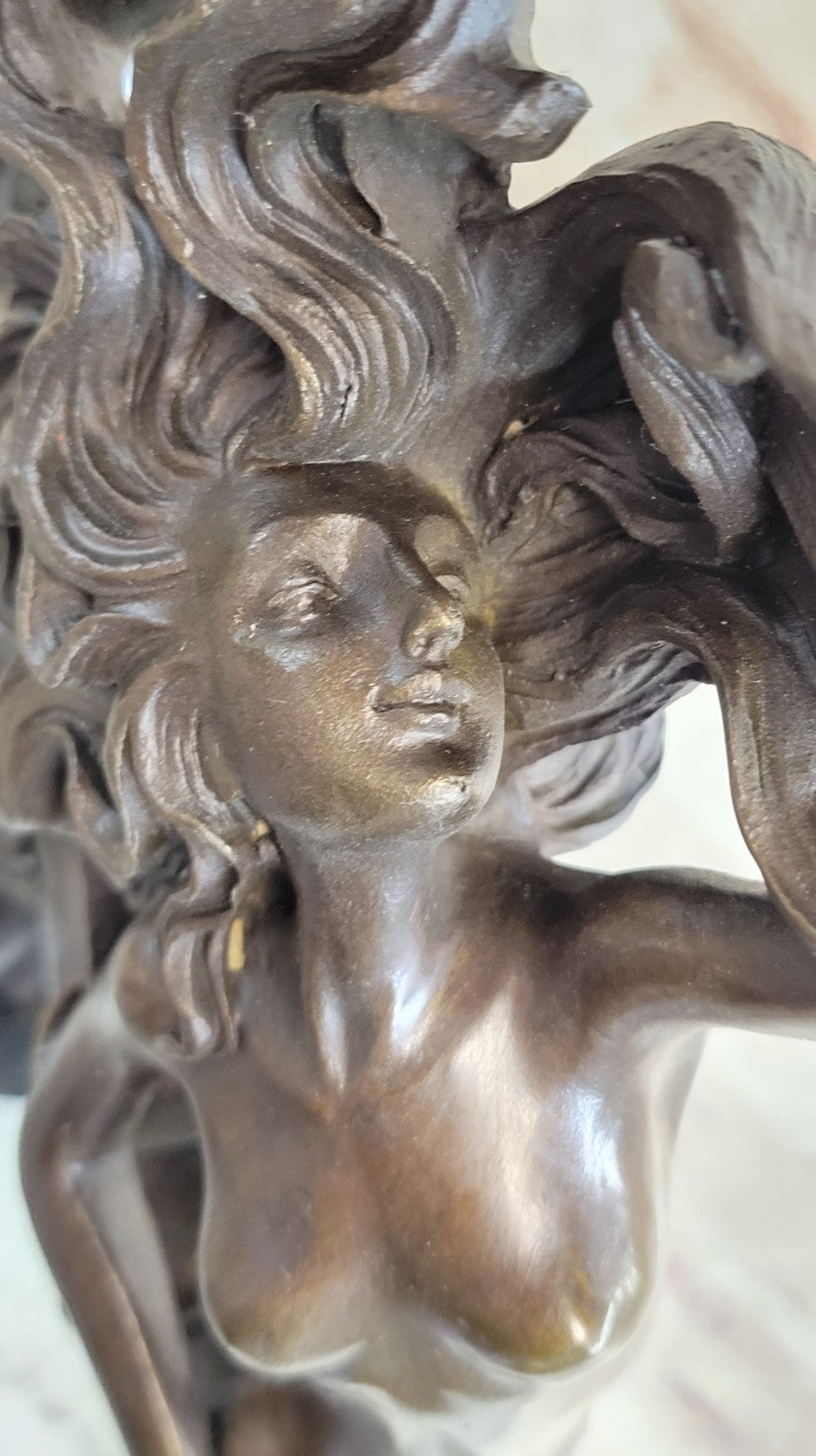 Classical Bronze Sculpture of a Sea Nymph Sleeping Lost Wax Nude Statue