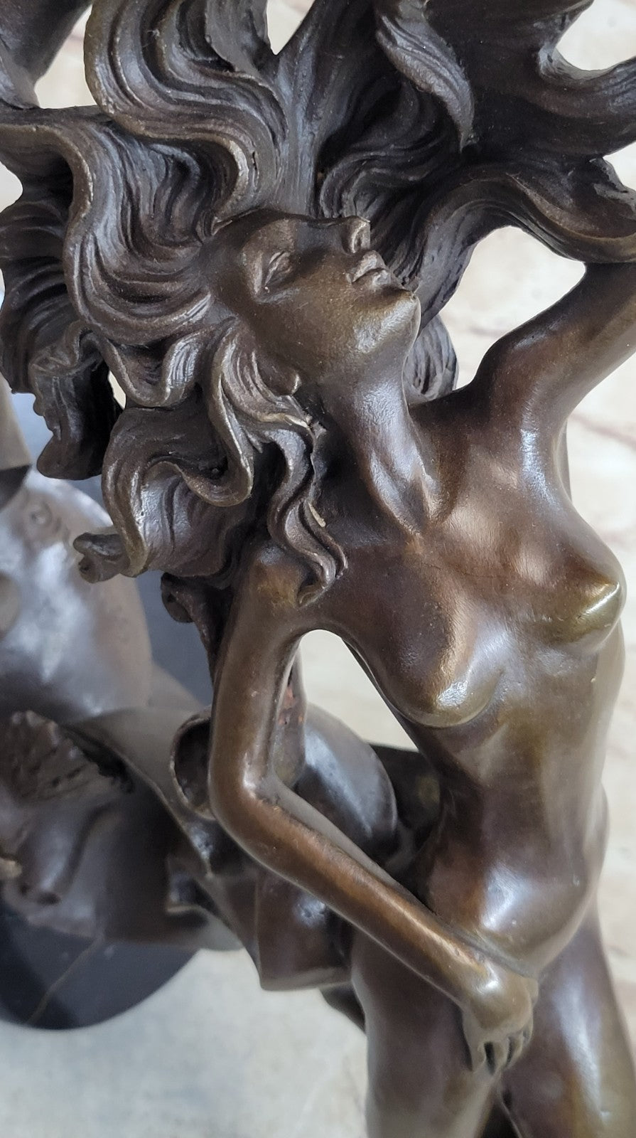 Classical Bronze Sculpture of a Sea Nymph Sleeping Lost Wax Nude Statue