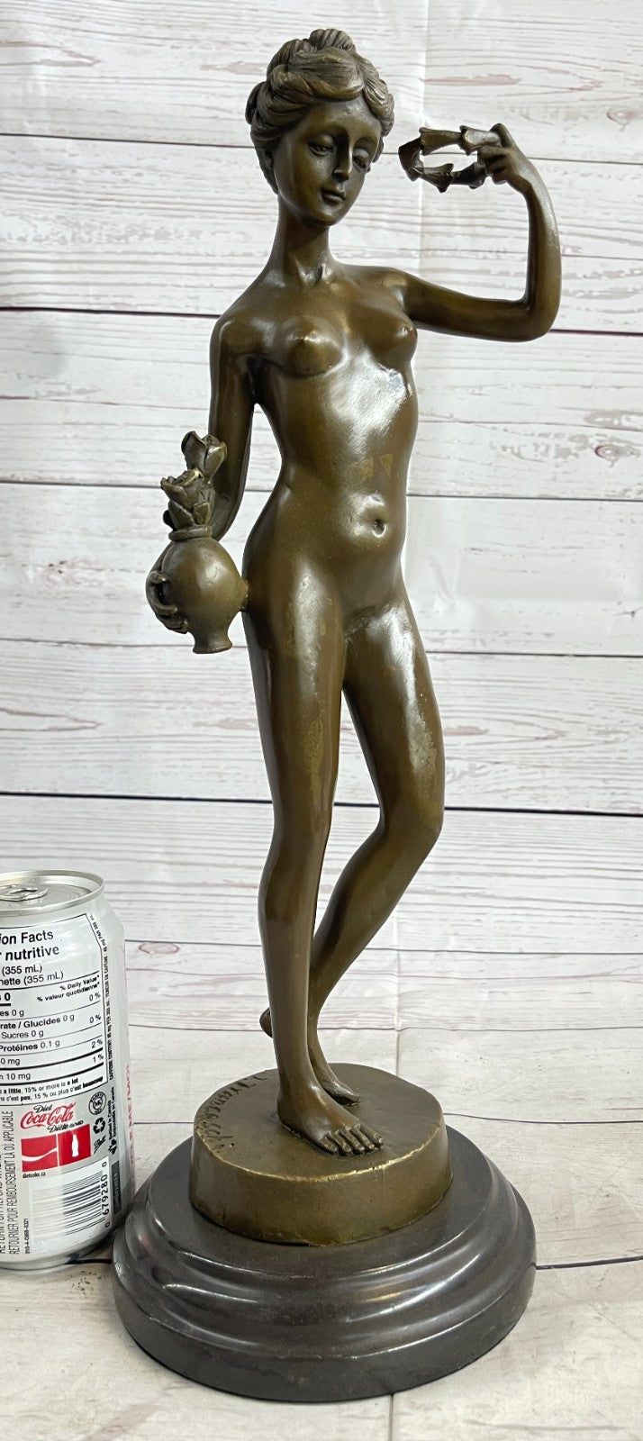 ART DECO NUDE DANCER BY FRANCESCHI BRONZE SCULPTURE HOME DECORATION FIGURINE