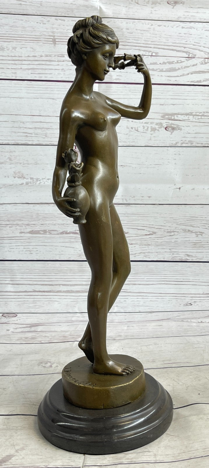 ART DECO NUDE DANCER BY FRANCESCHI BRONZE SCULPTURE HOME DECORATION FIGURINE