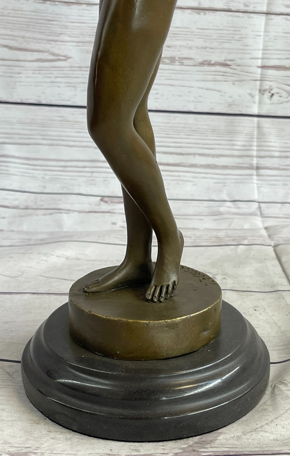 ART DECO NUDE DANCER BY FRANCESCHI BRONZE SCULPTURE HOME DECORATION FIGURINE