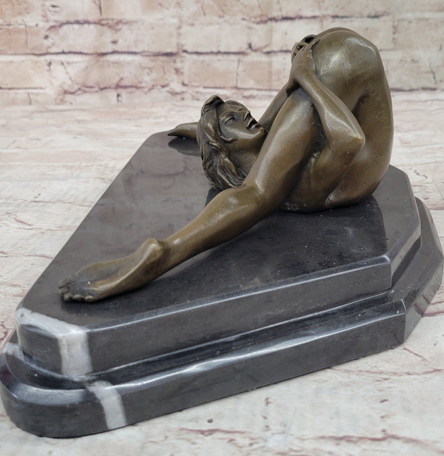 Nino Oliviono Original Bronze Nude Sculpture Ecstasy Signed Statue Artwork Large