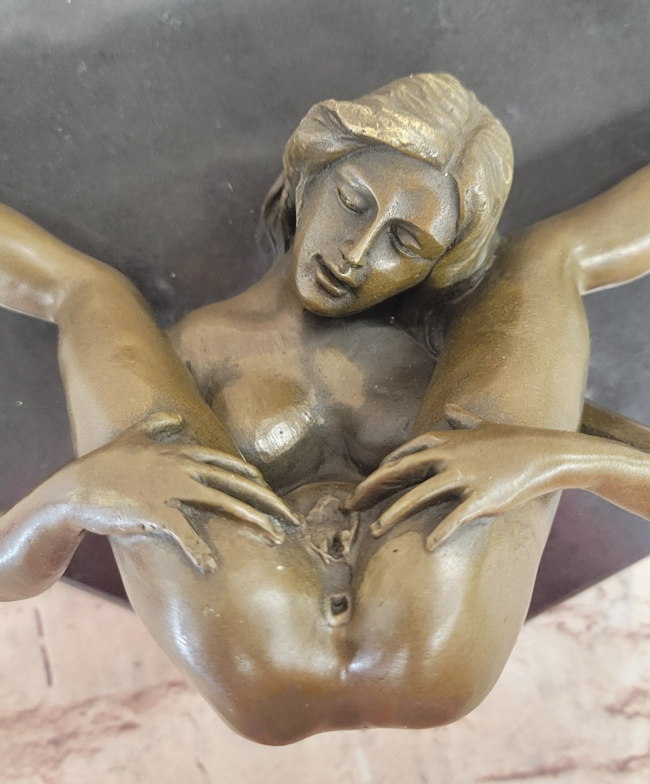 Nino Oliviono Original Bronze Nude Sculpture Ecstasy Signed Statue Artwork Large
