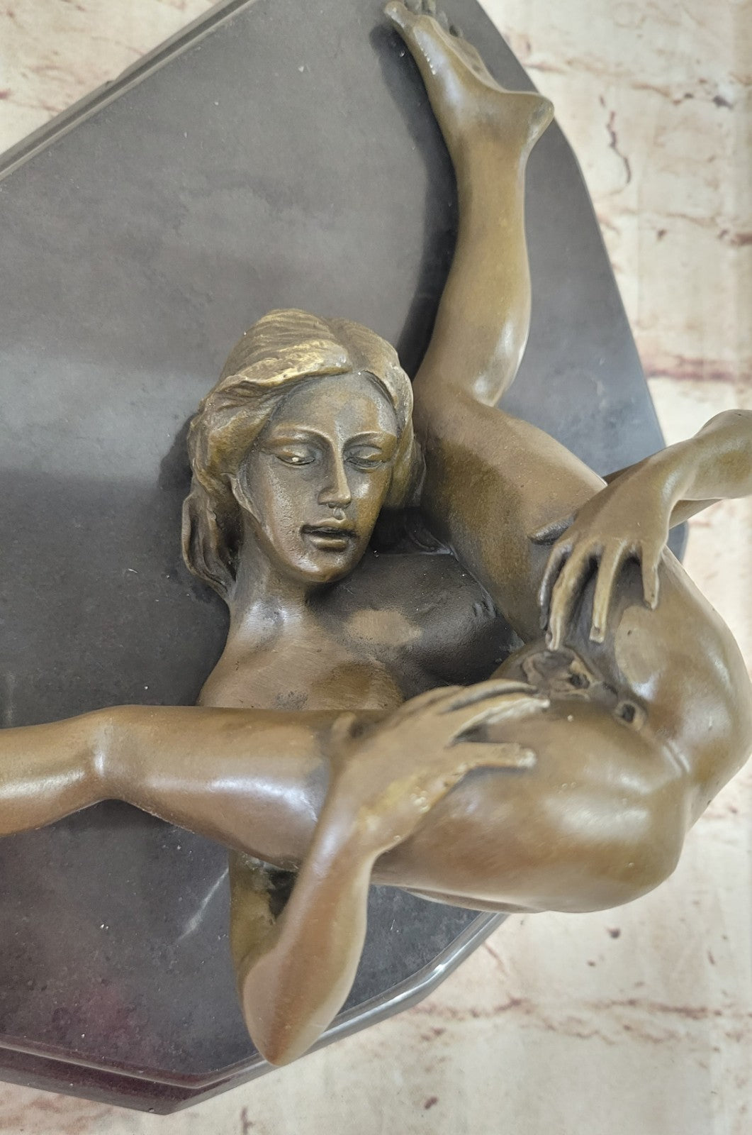 Nino Oliviono Original Bronze Nude Sculpture Ecstasy Signed Statue Artwork Large