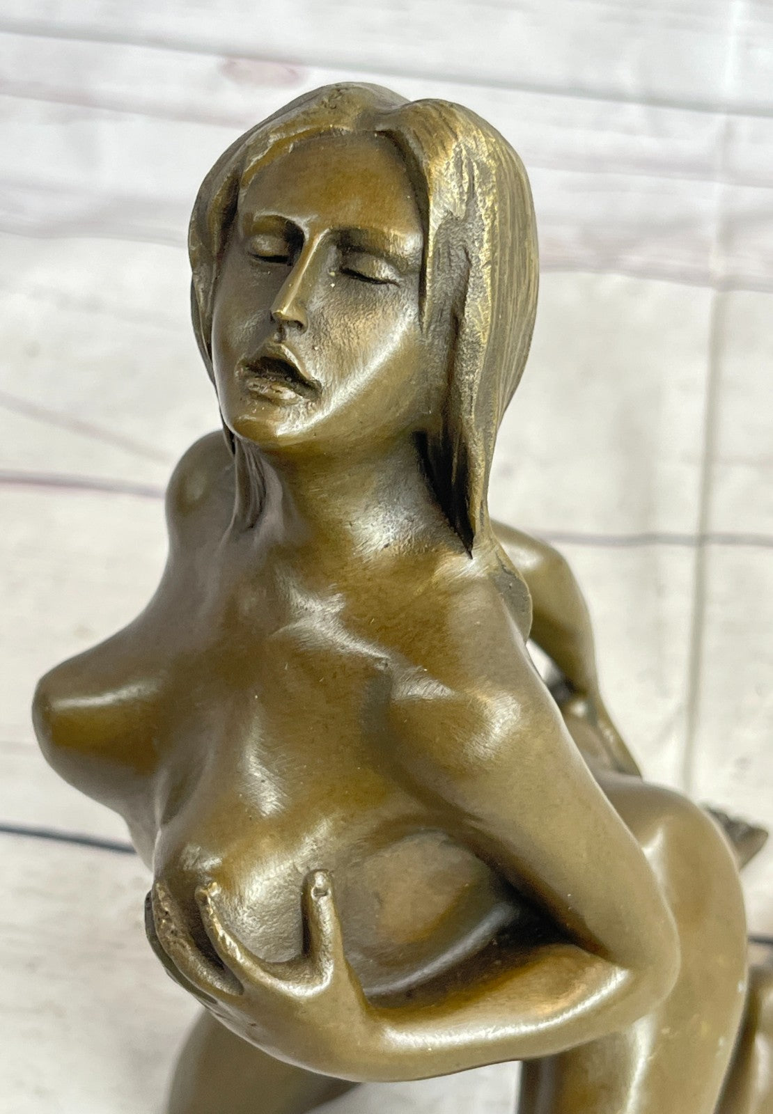 Nude Bronze Statue Sculpture Figure Young Girl Woman Erotic Sexual Art Noveau