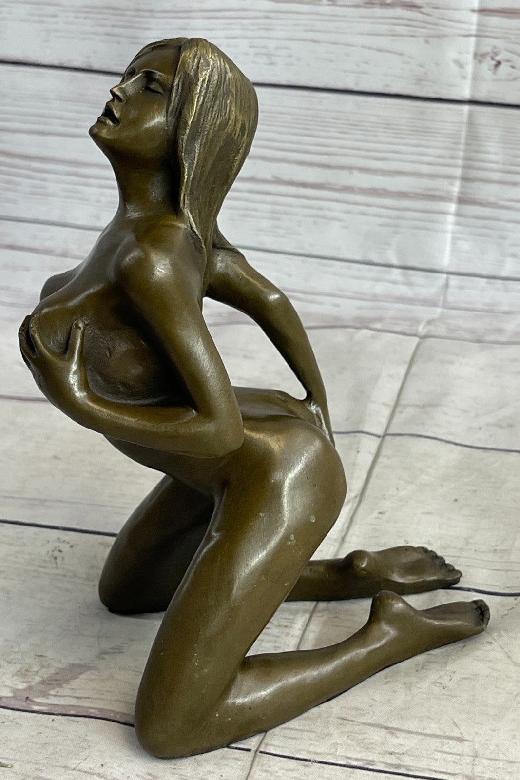 Nude Bronze Statue Sculpture Figure Young Girl Woman Erotic Sexual Art Noveau