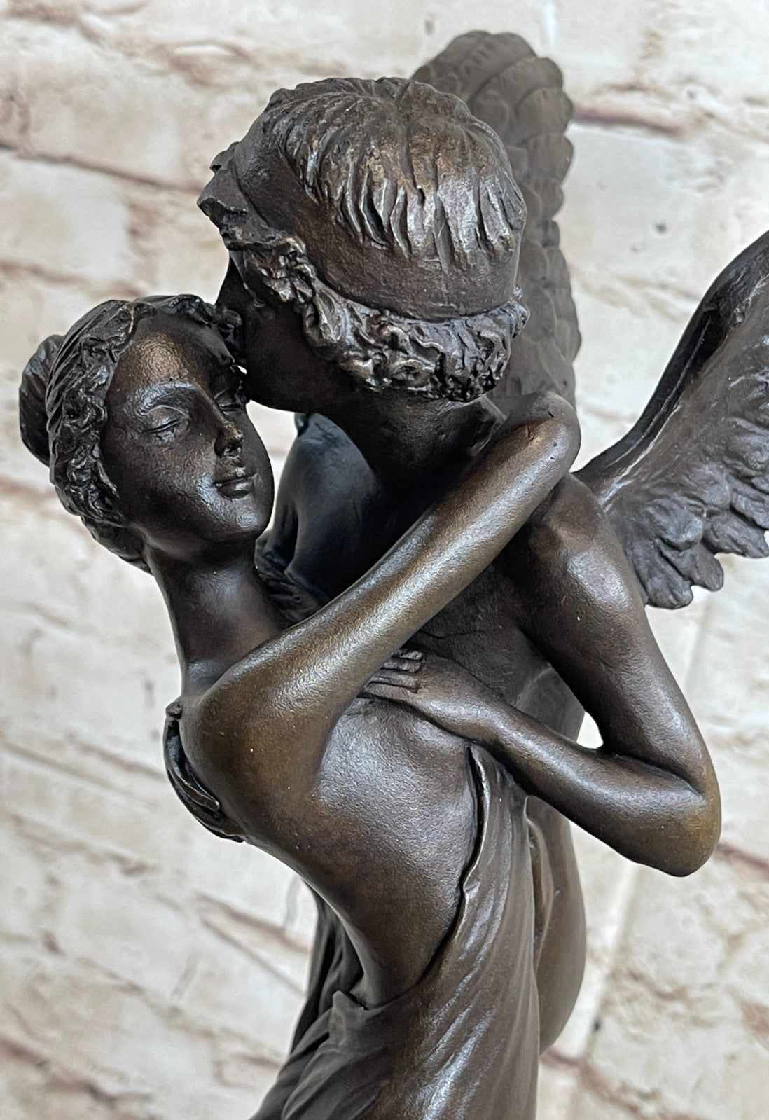 WEDDING GIFT Lovers Cupid Psyche Eros Aphrodite Venus Bronze Marble Statue Gift
