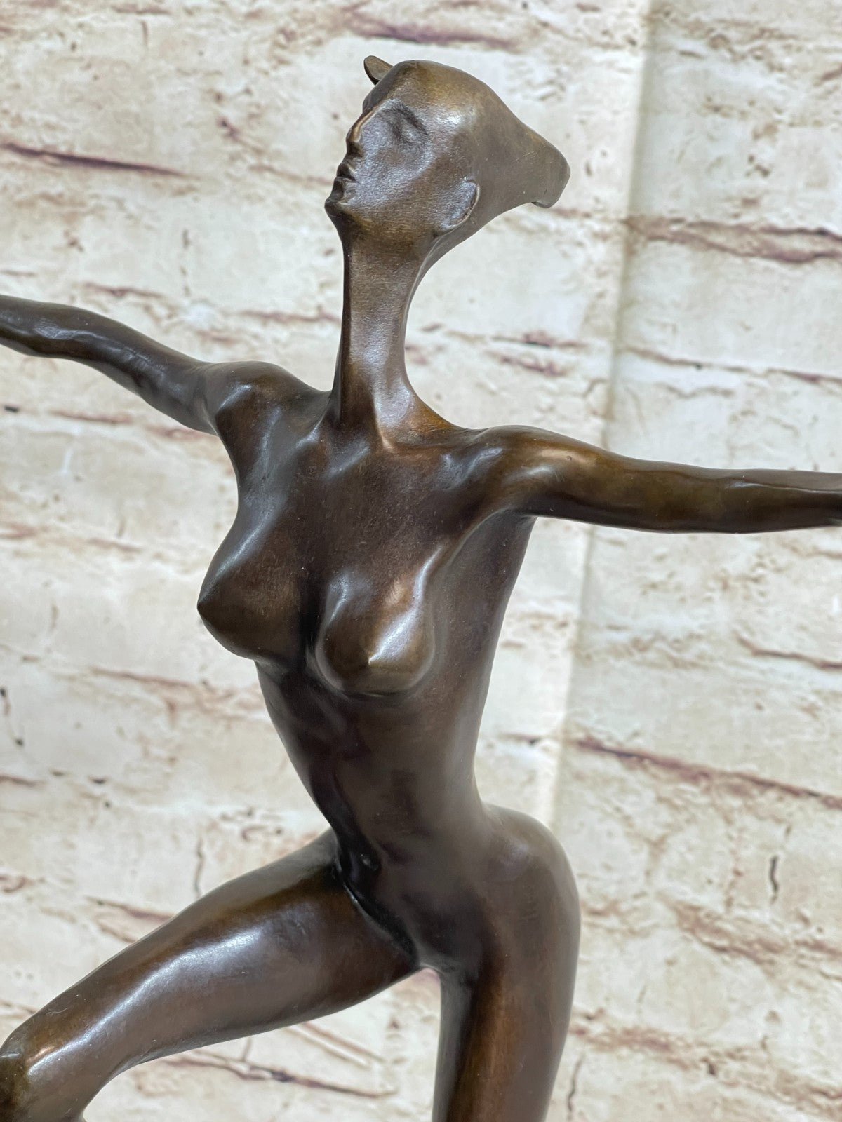Hot Cast Aldo Vitaleh Lady Girl Ballerina Bronze Nude Statue Dance Sculpture 