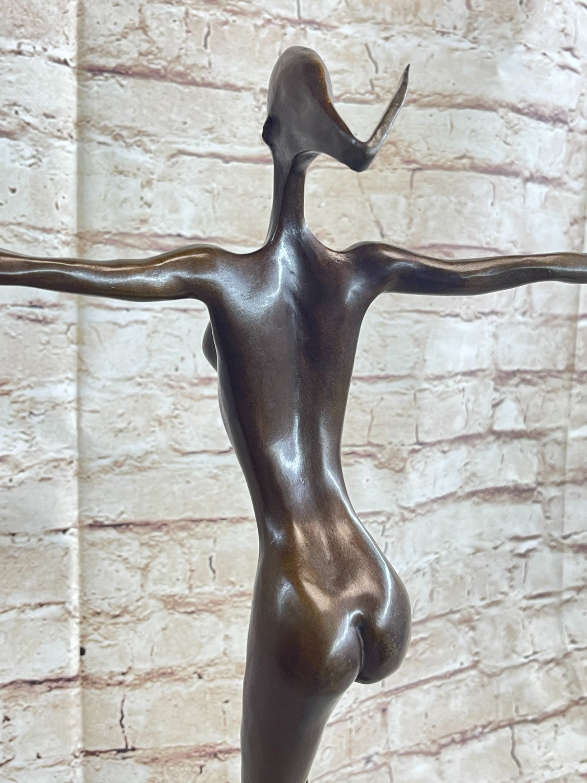 Hot Cast Aldo Vitaleh Lady Girl Ballerina Bronze Nude Statue Dance Sculpture 
