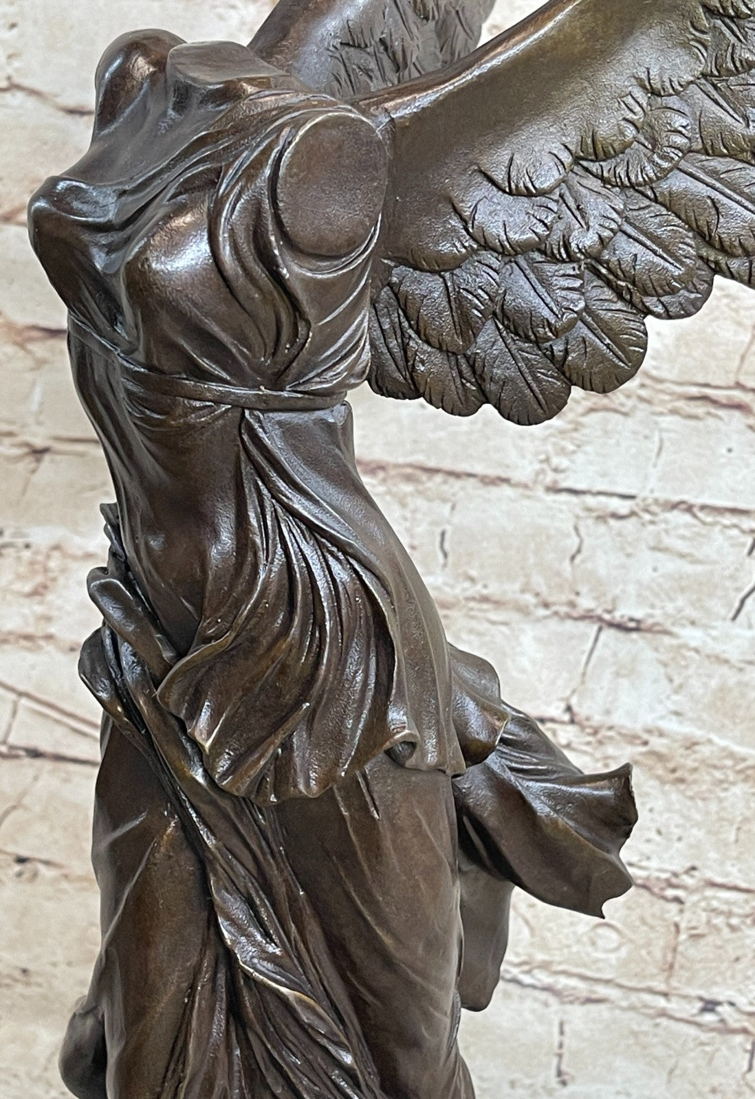 Extra Large Nike of Samothrace Victory Angel Bronze Sculpture Figurine Hot Cast