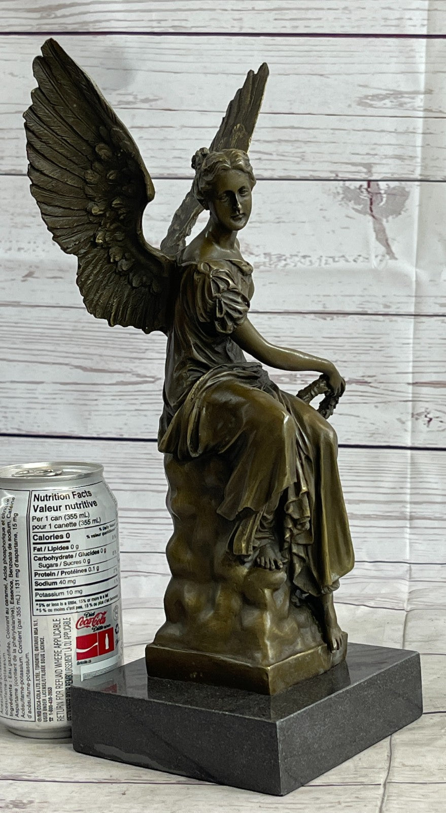 Handcrafted bronze sculpture SALE Celesti On Sits Angel Beautiful Moreau Figure