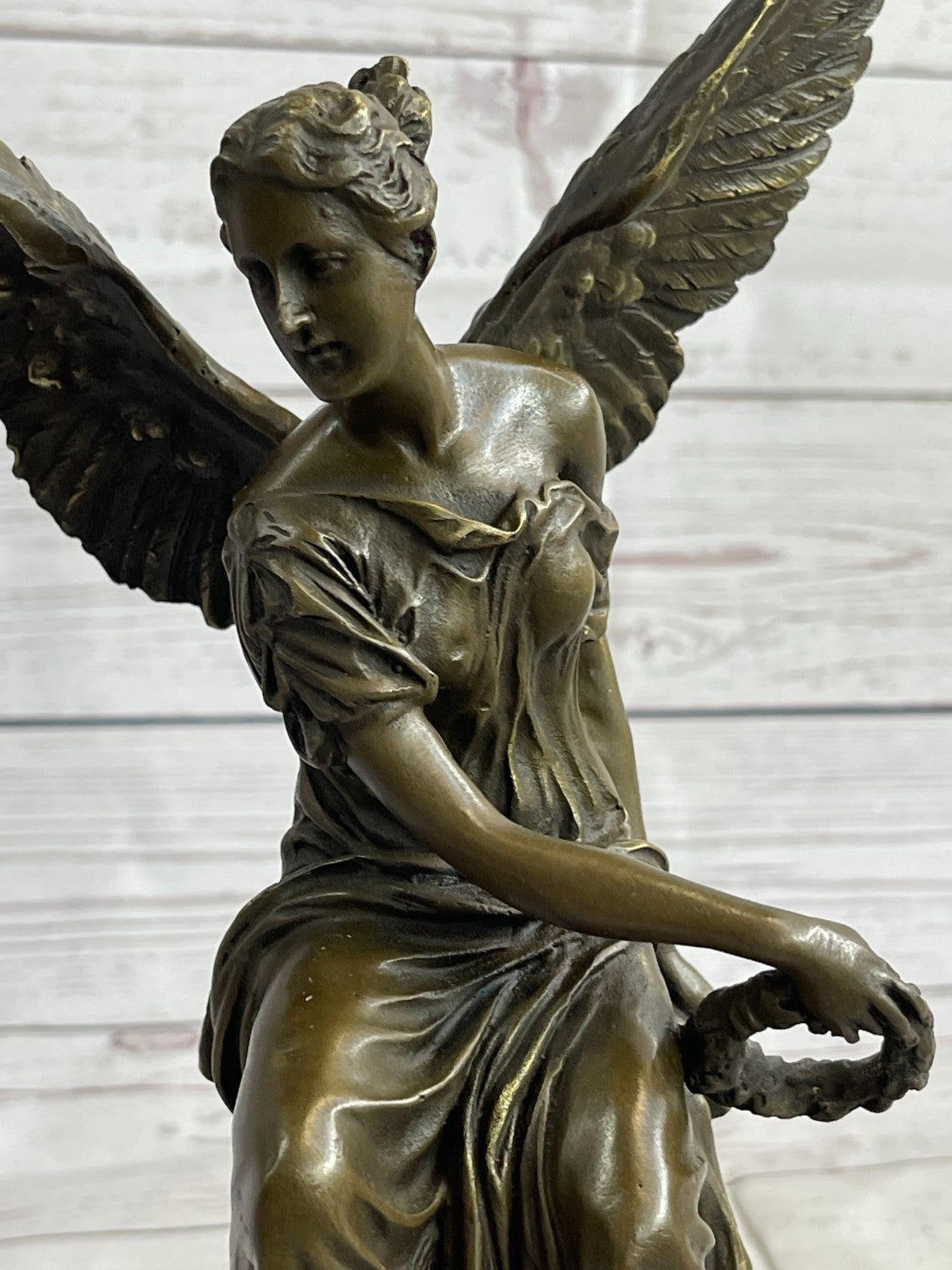 Handcrafted bronze sculpture SALE Celesti On Sits Angel Beautiful Moreau Figure