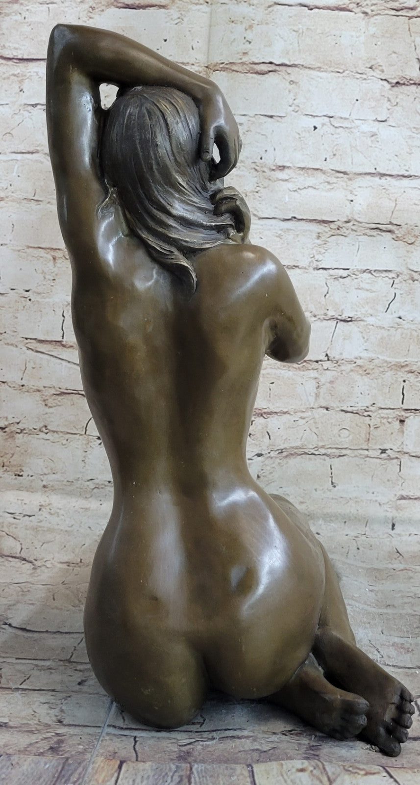 Handcrafted bronze sculpture SALE Hand Figural Naked Woman Nude Erotic Large *