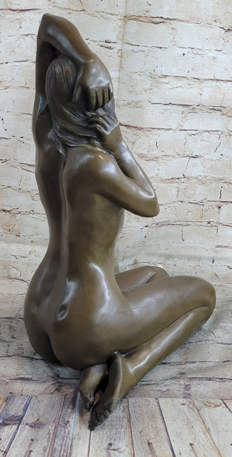 Handcrafted bronze sculpture SALE Hand Figural Naked Woman Nude Erotic Large *