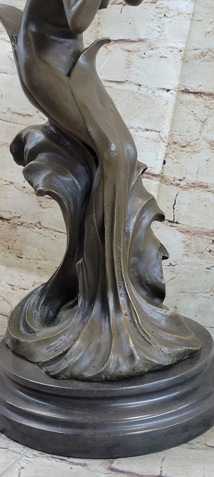 HEAVY BRONZE SCULPTURE ABSTRACT MODERN ART HOME DECOR MYTHOLOGY MEDUSA HAIR NUDE