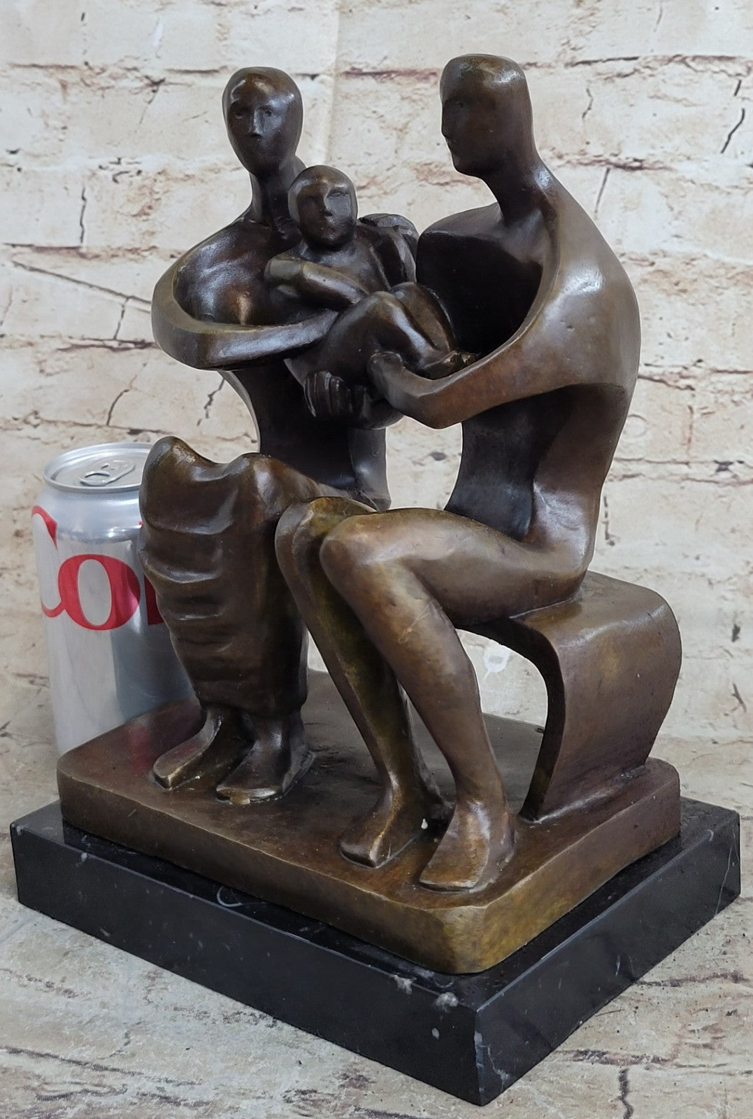 FAMILY GROUP Henry Moore Salvador Dali Abstract Bronze Sculpture Surreal Figure