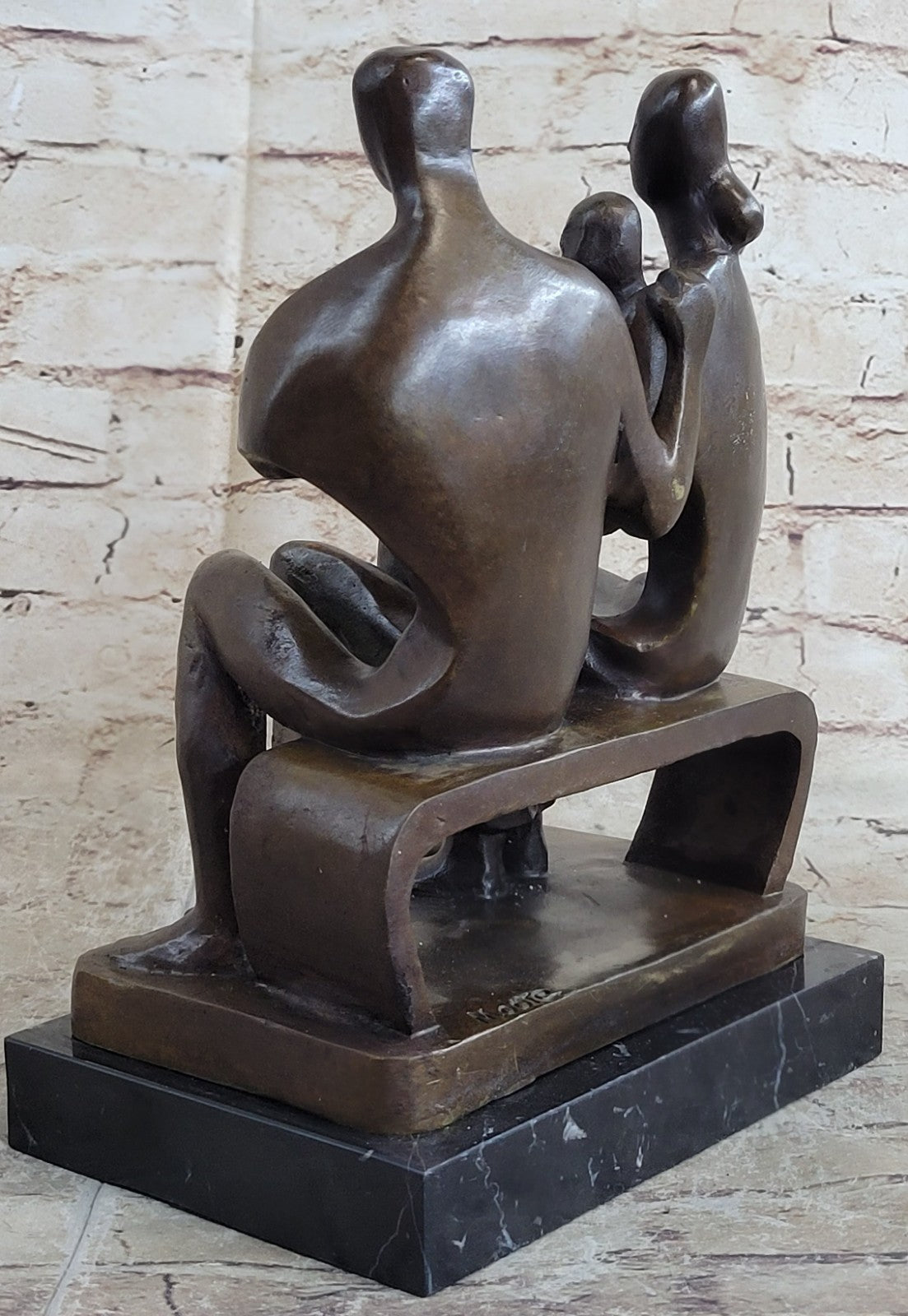 FAMILY GROUP Henry Moore Salvador Dali Abstract Bronze Sculpture Surreal Figure