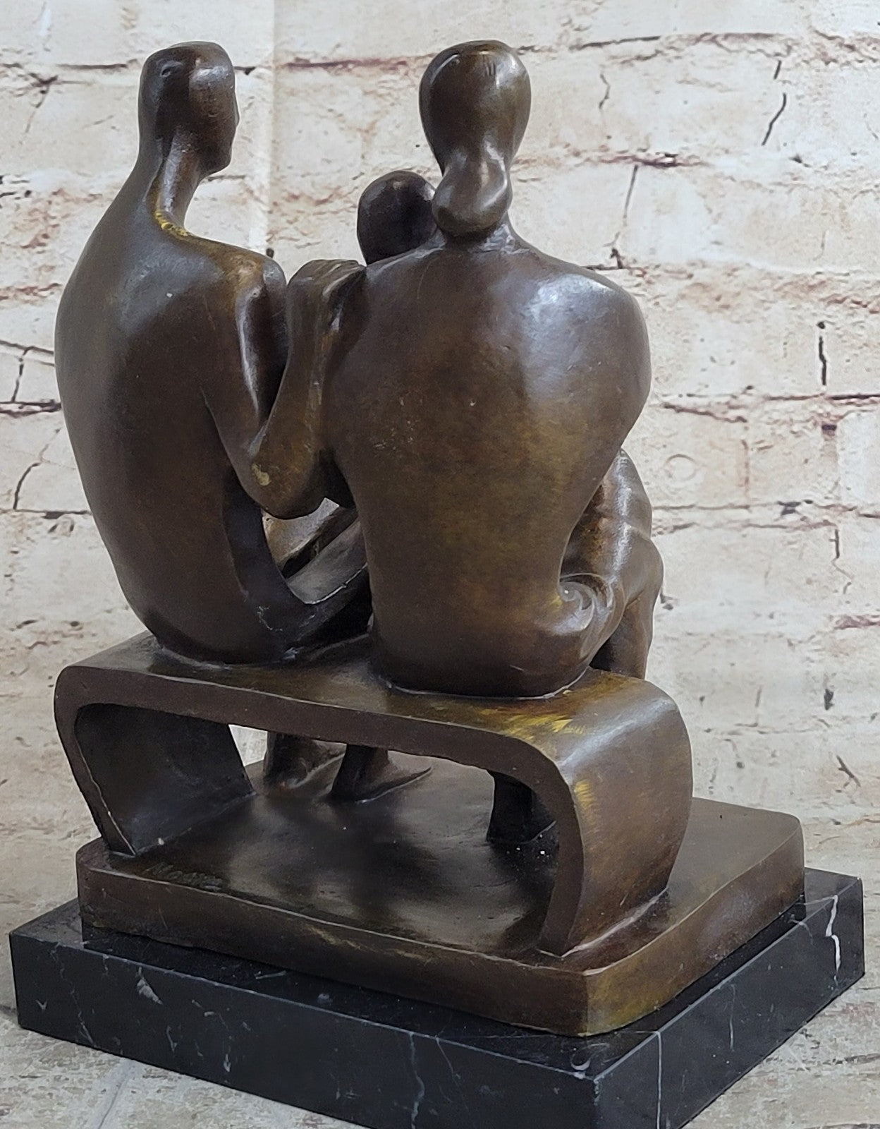 FAMILY GROUP Henry Moore Salvador Dali Abstract Bronze Sculpture Surreal Figure