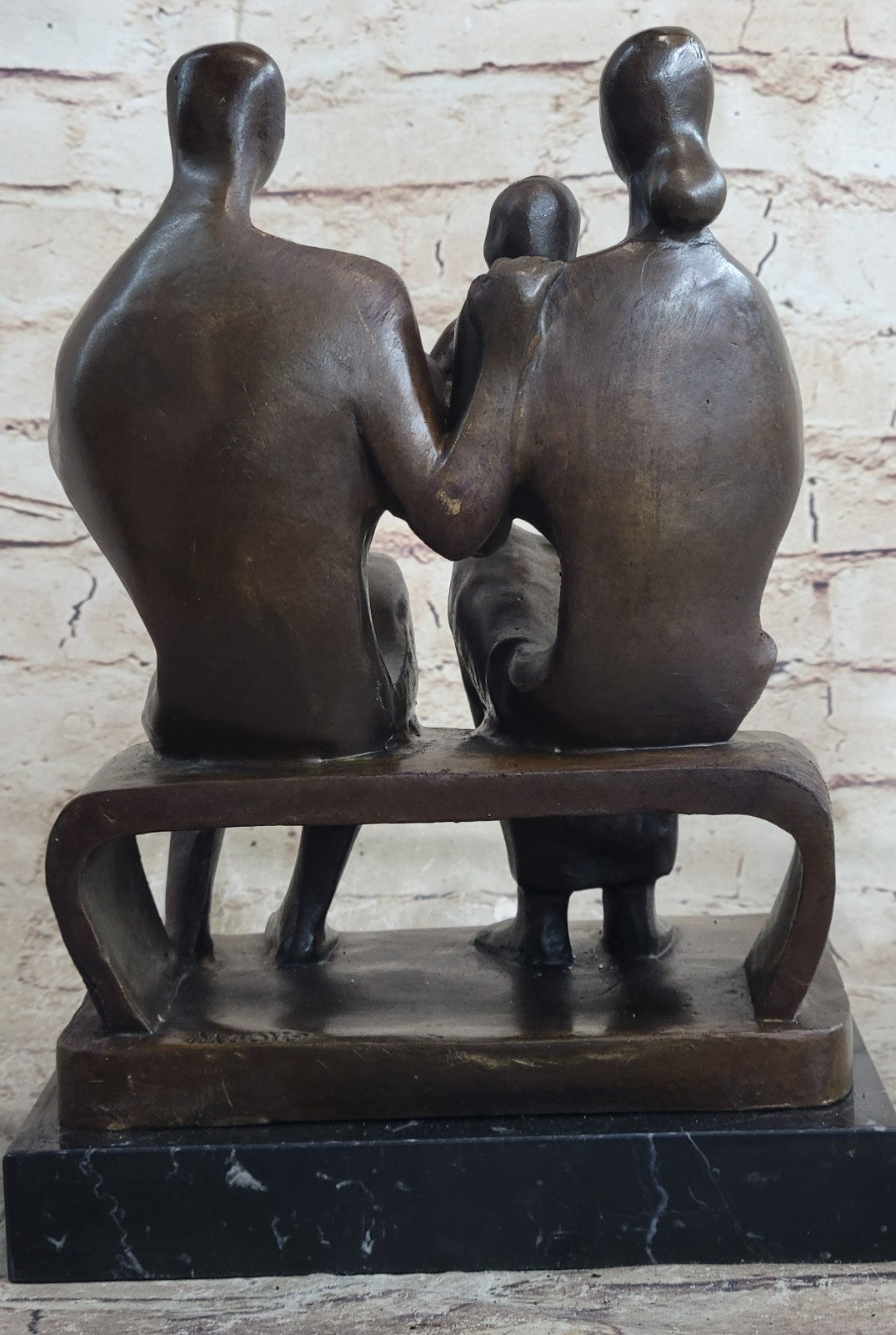 FAMILY GROUP Henry Moore Salvador Dali Abstract Bronze Sculpture Surreal Figure