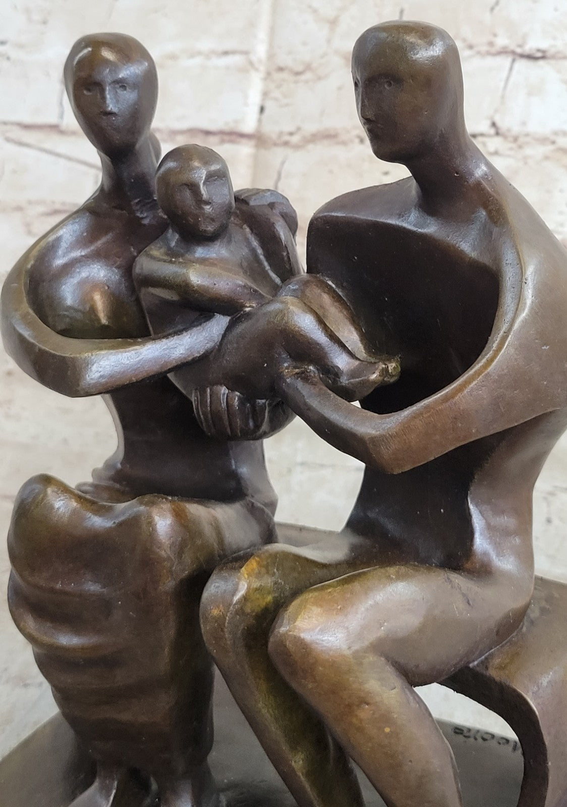 FAMILY GROUP Henry Moore Salvador Dali Abstract Bronze Sculpture Surreal Figure