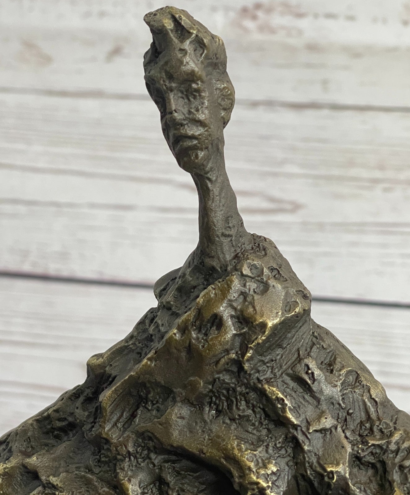 GIA "BIG HEAD" BRONZE SCULPTURE ABSTRACT ART DECO NOUVEAU FIGURE FINE DÉCOR